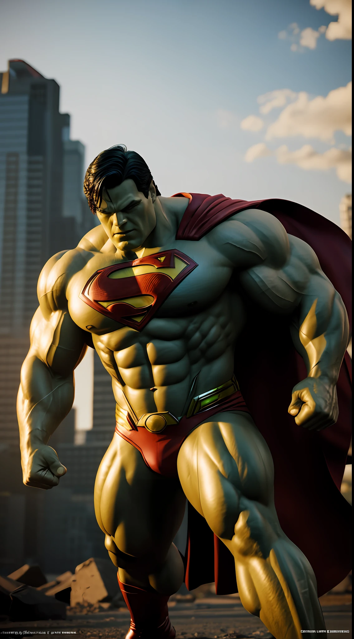 superman Hulk, octane render, unreal engine, highly detailed, intricate