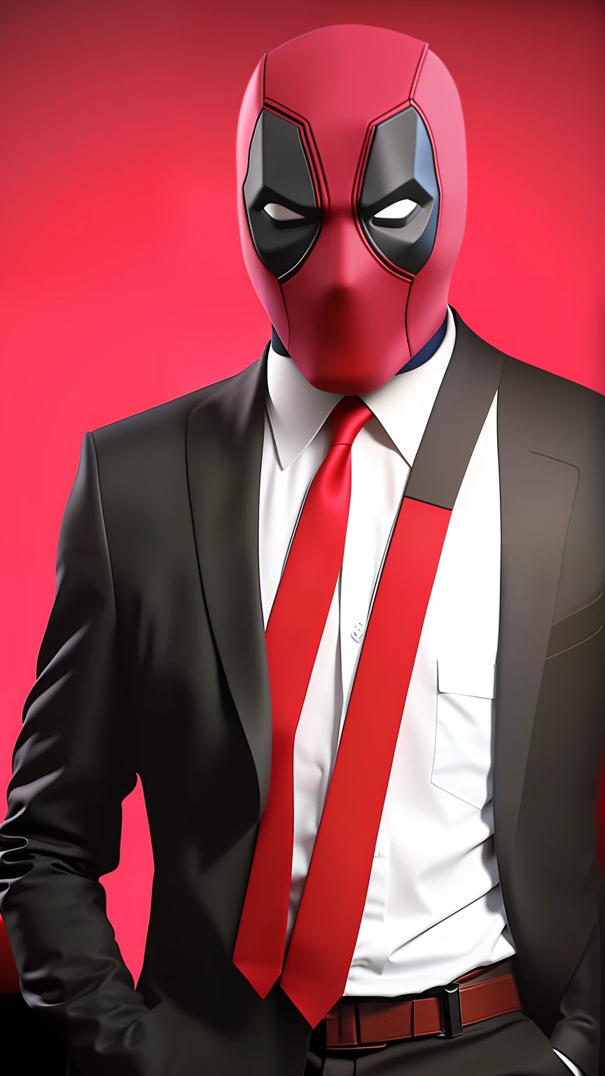 Man in suit and tie with Deadpool mask, terno escuro, terno vermelho e preto, em seu terno, terno preto e vermelho, papel de parede do telefone, vestindo um terno preto e vermelho, Retrato do Demolidor, personagem do cartaz do filme, terno vermelho, papel de parede do telefone hd, papel de parede do telefone hd, he is wearing a suit, terno e gravata, Deadpool, cosplay capuz vermelho