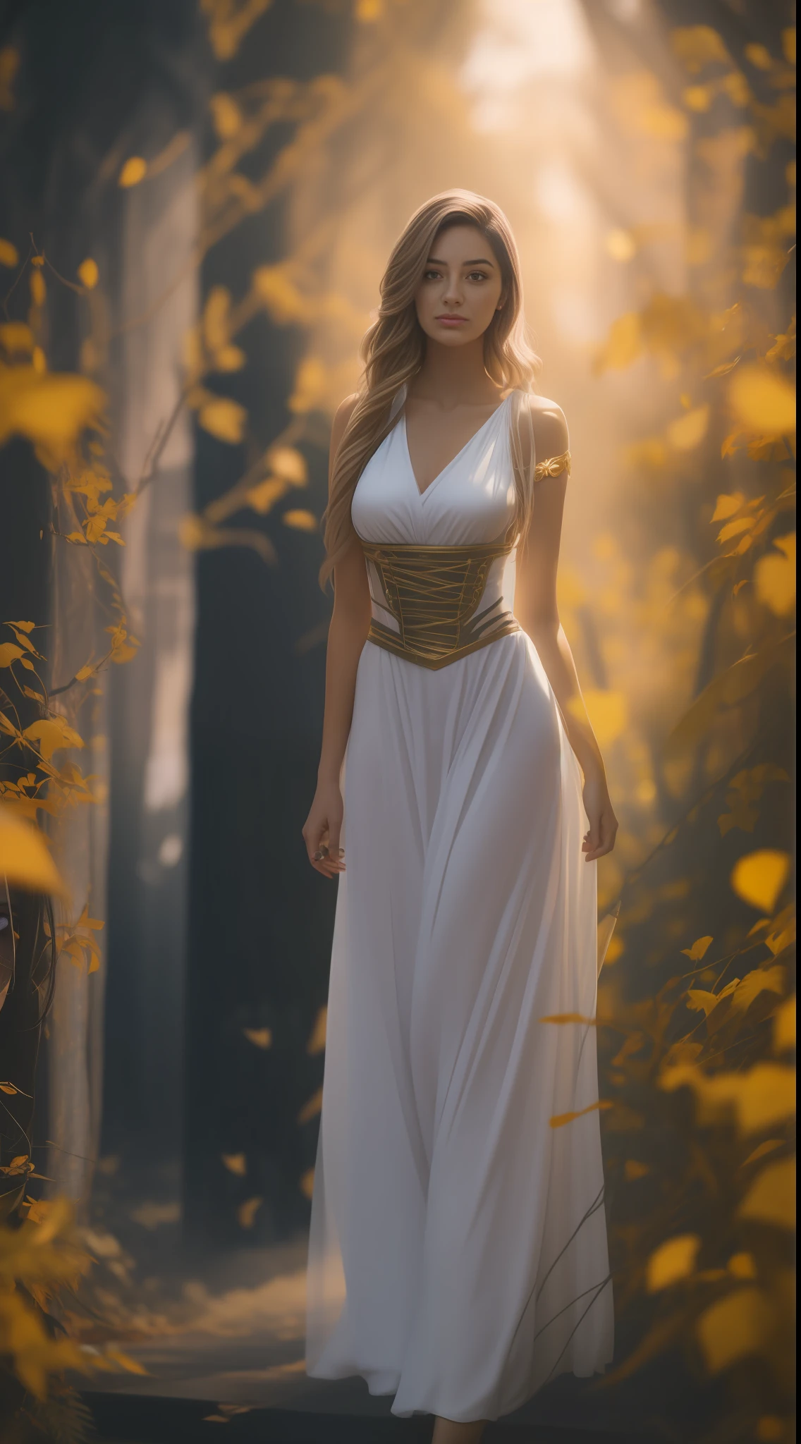 Fotoretrato de uma mulher jovem usando fantasia de halloween sexy, com fundo neutro e simples. foco nítido, 8k, UHD, Realstic