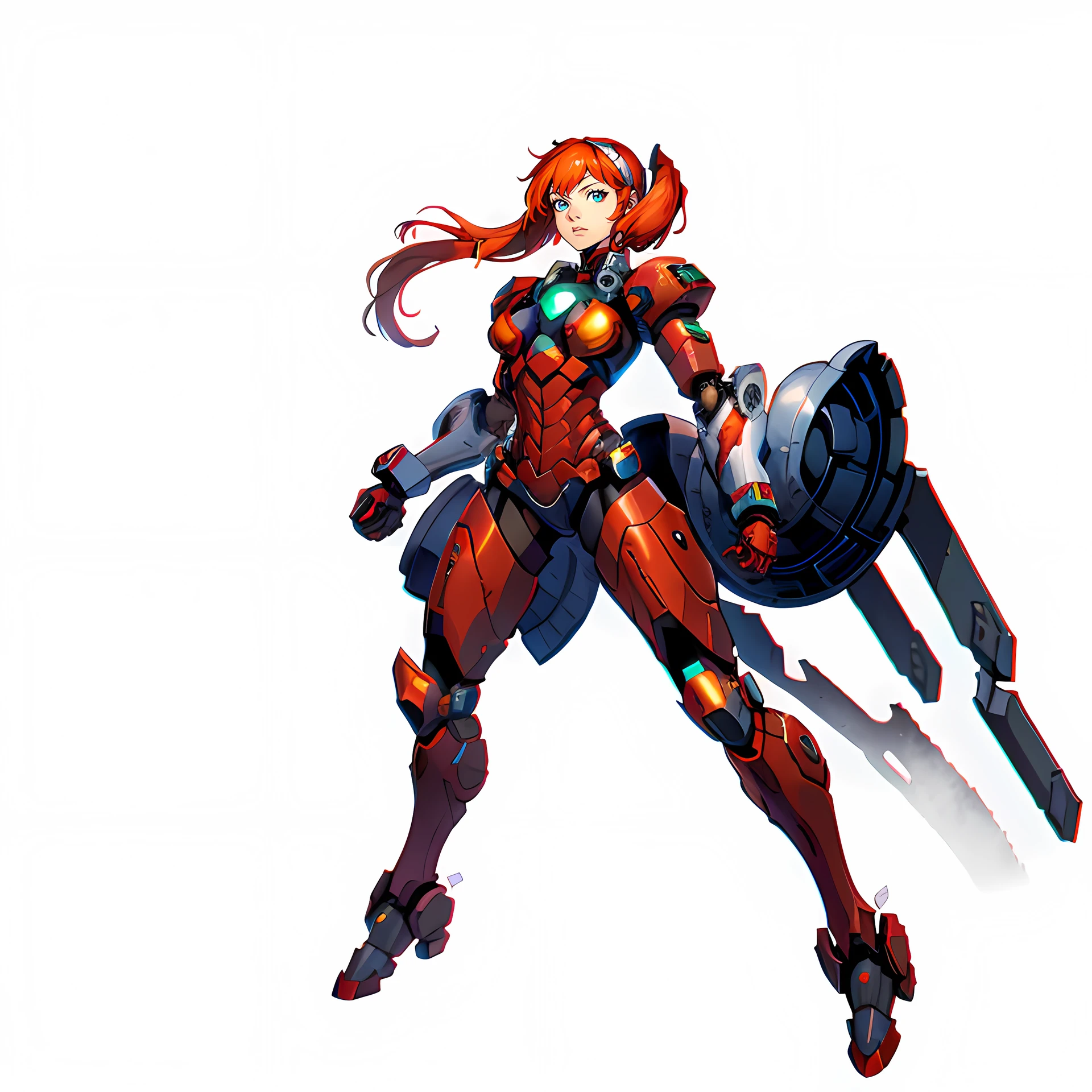 Iron lady, No background, White background, Full body shot, droid, --auto