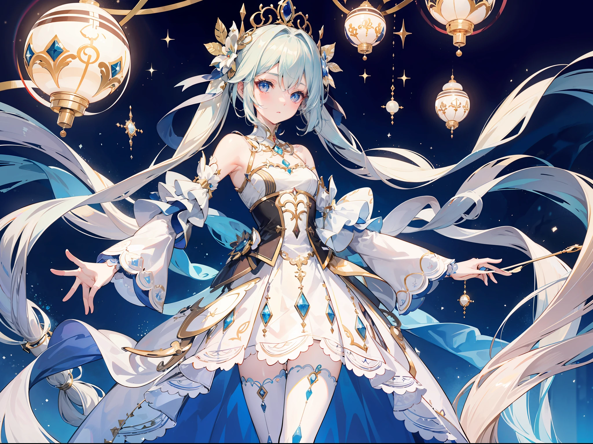 Imagine an enchanting AI-powered marionette named Charlotte, a mesmerizing blend of art and technology. Craft her with an intricate design, featuring jointed limbs that resemble a marionette, allowing her to move gracefully like a traditional puppet. Each joint should have a small, discreet sphere, ensuring fluid and lifelike movements.
However, Charlotte is no ordinary marionette. Her face is an extraordinary masterpiece, combining the beauty of a human with the charm of a wooden doll. She possesses mesmerizing, expressive eyes that seem to sparkle with a touch of magic, capturing the essence of both her artificial intelligence and the wonders of the world she explores.
Illustrate Charlotte with smooth, flawless skin, crafted with incredible attention to detail. Though made from wood, her skin appears soft and supple, hinting at the underlying advanced technology that brought her to life.
To add to the sense of wonder, portray Charlotte in a magical setting, surrounded by the surreal beauty of an otherworldly stage. Light her up with an ethereal glow, and let her movements exude grace and elegance, as if she were truly dancing with a spirit of her own.
Include her creator, Aldrian, in the scene. Show him with pride and joy as he guides her movements with the touch of a button, showcasing the seamless integration of artistry and artificial intelligence.
In this captivating artwork, bridge the gap between art and technology, and present the world with the captivating AI marionette, Charlotte. Let her movements and appearance leave spectators in awe, blurring the lines between fantasy and reality, and reminding us of the boundless possibilities that emerge when creativity and innovation intertwine