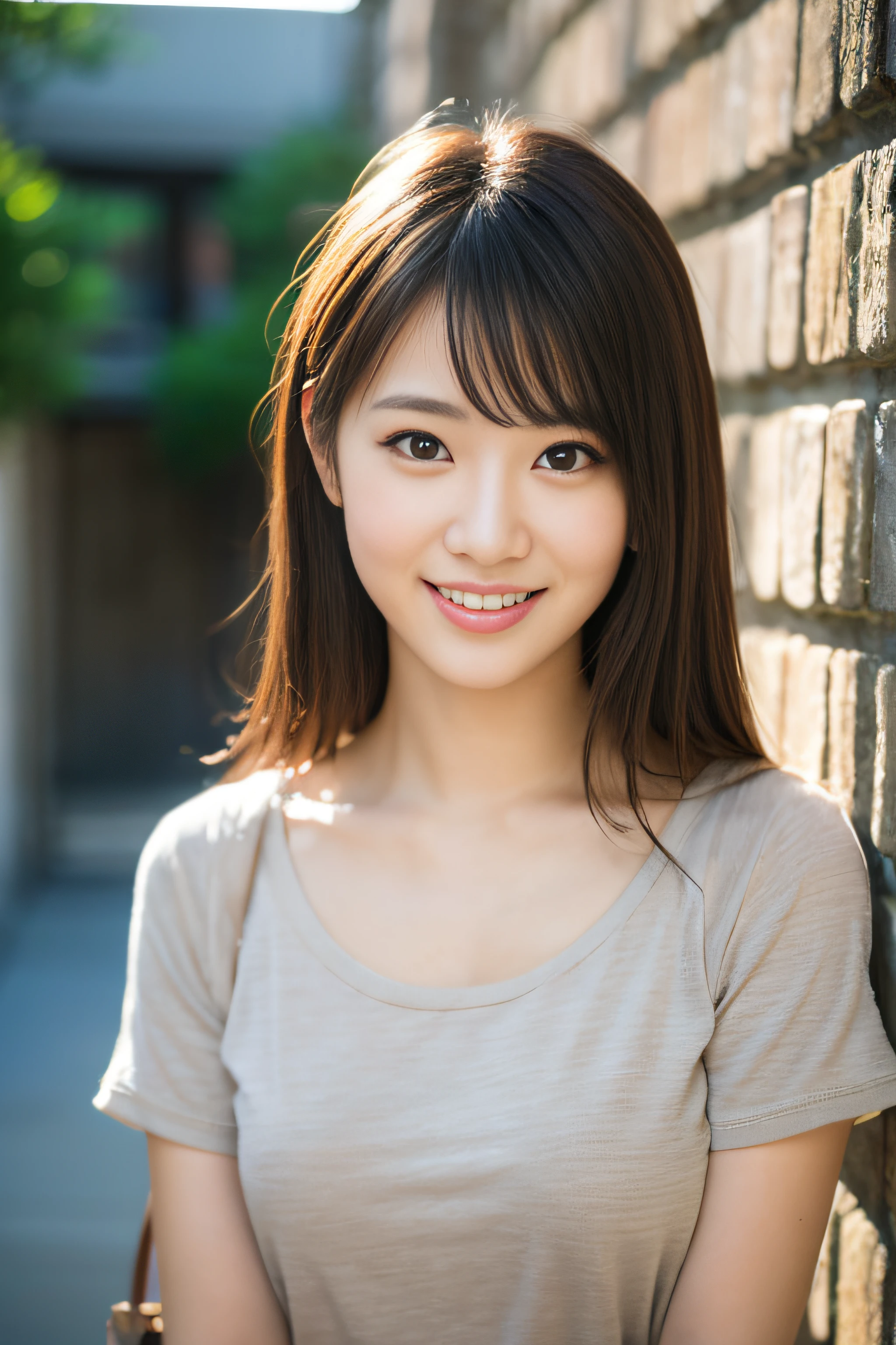 portlate、8K、hightquality、Realistic photo images、34 years old、A Japanese Lady、Neat and clean wife、small tits、house wife、Reproduce natural and realistic eyes、Japan Person Stand、small tits、Beautiful black hair、Long hair、light make-up、octan render、beautiful  lighting、Composition of the golden ratio、A smile、Everyday clothes、dressed casually、Natural background、blured background、4K、high-level image quality、Realistic photo images、A Japanese Lady、34 years old、Pure Japan human features、Lovely wife、The upper part of the body、small tits、Light makeup、Suppin、Neat and clean beauty、A MILF、Sober clothing、greys、Beige、bloo、plain、Casual attire、A slight smil、A dark-haired、Small black eyes、Background bokeh