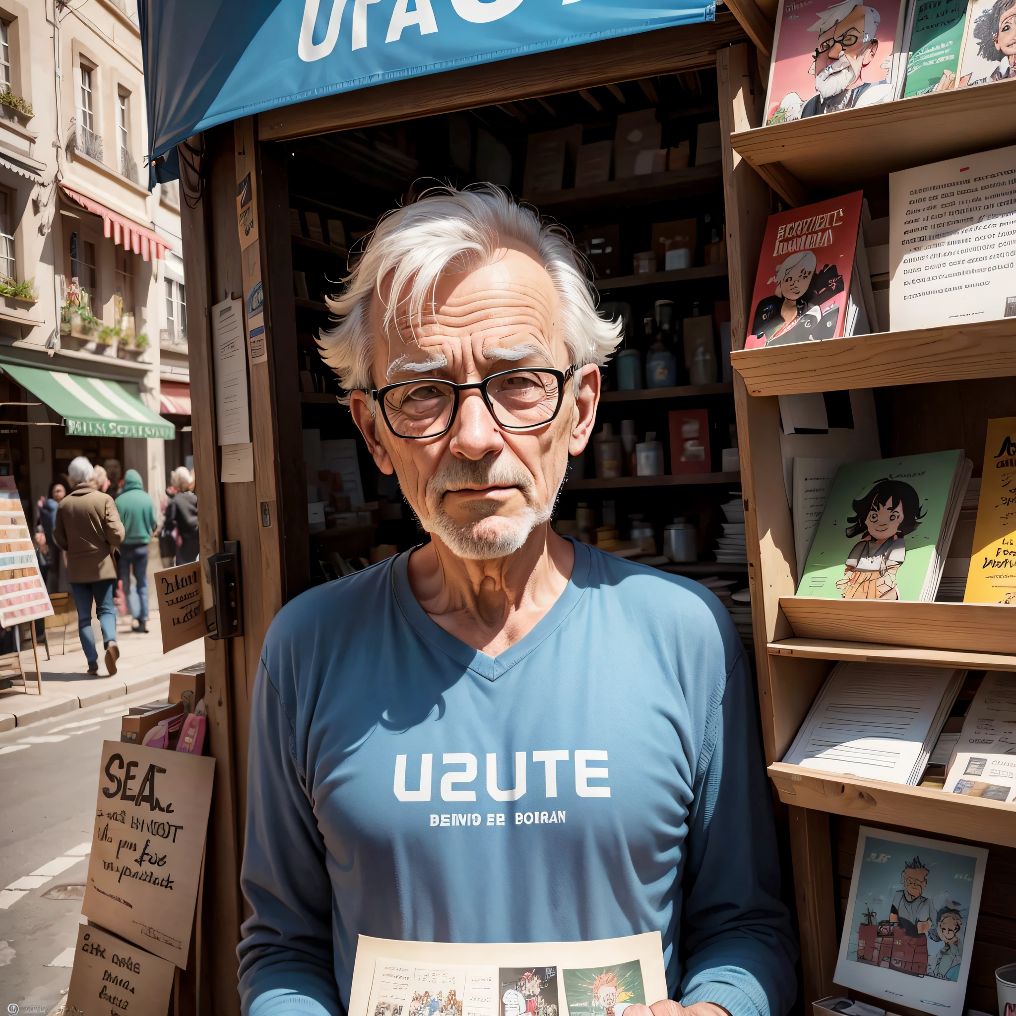 UN BOUQUINISTE DE BD A LA RETRAITE --auto