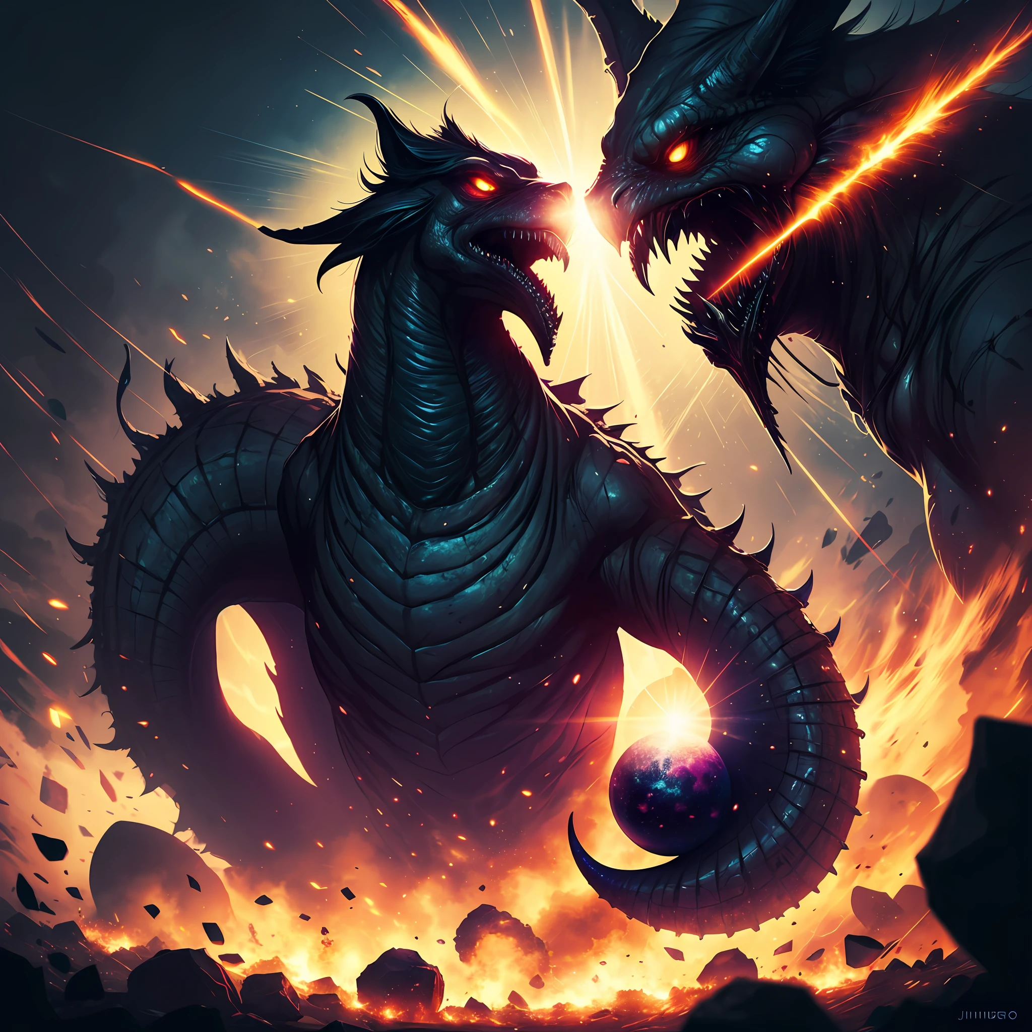 In the darkness,A huge lighthand chases a ball of light,hentail realism,dark fantasy vibe,lovecraftian style,Sense of oppression(JimJorCrafLogo art style:1.3),(Close-up), --auto
