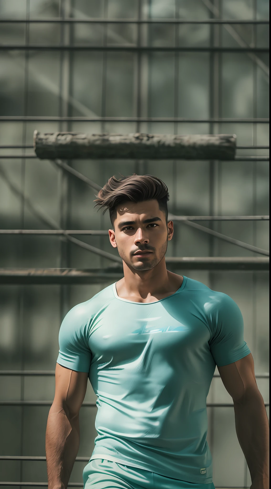 homem jovem, corpo inteiro, usando (((camiseta e bermuda esporte))), ((magro)), fotografiarrealista, fotografia, obra-prima, realista, Realismo, renderizado, Alto contraste, arte digital, fotográficorealista, trend in Artstation 8k HD, High definition, circunstanciado, Realistic;, detalhada, textura da pele, hiperdetalhada, Textura realista da pele, armadura, melhor qualidade, ultra high-resolution, (fotografiarrealista: 1.4), alta resolução, detalhada, fotografia crua, sharp re, Nikon D850 Film Stock Photography 4 Camera Kodak Portra 400 Lens F1.6 colors rich hyper realistic texture dramatic lighting unrealengine trend in artstation cinestill 800, RAW.