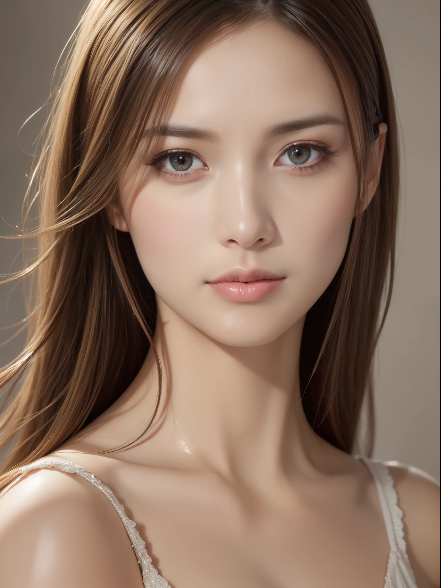 (Photorealistic:1.4), (Masterpiece, Sidelight, Exquisite Beautiful Eyes: 1.2), Masterpiece*Portrait, Realistic, 3D Face, Glistening Eyes, Glossy Hair, Glossy Skin,Small, Solo, Embarrassing, (Abdomen),