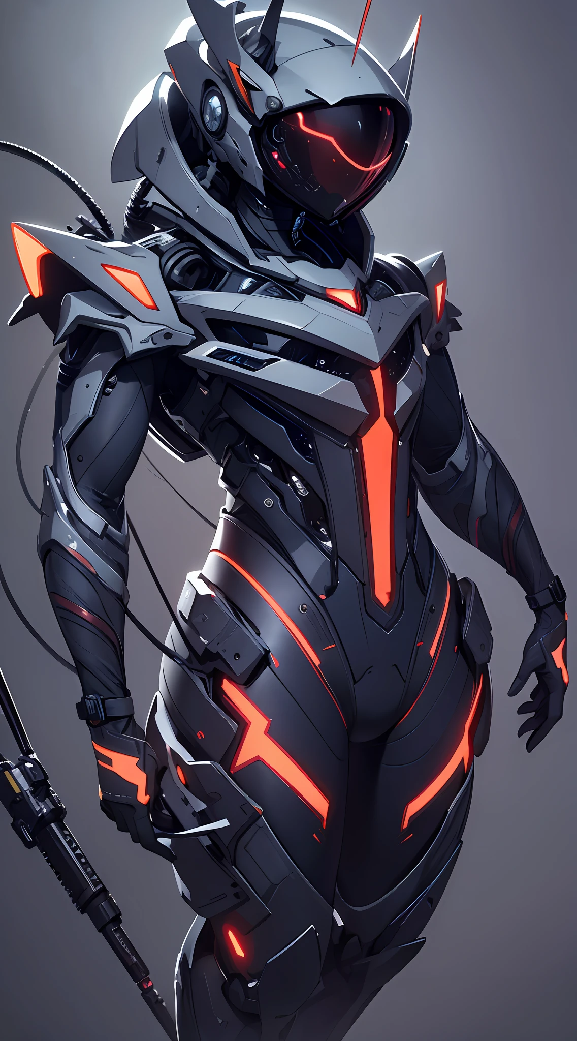 full body,Navy space suit in dark colors, The surface of the carapace has sharp creases, with streamlined curves and transitions,that has the ribs of a living being with glowing veins across the surface. The eva on its back a mixture of carapace, technology, and electronics,(high qulity), best qualtiy, Realiy, ultra-detailliert,,8k,