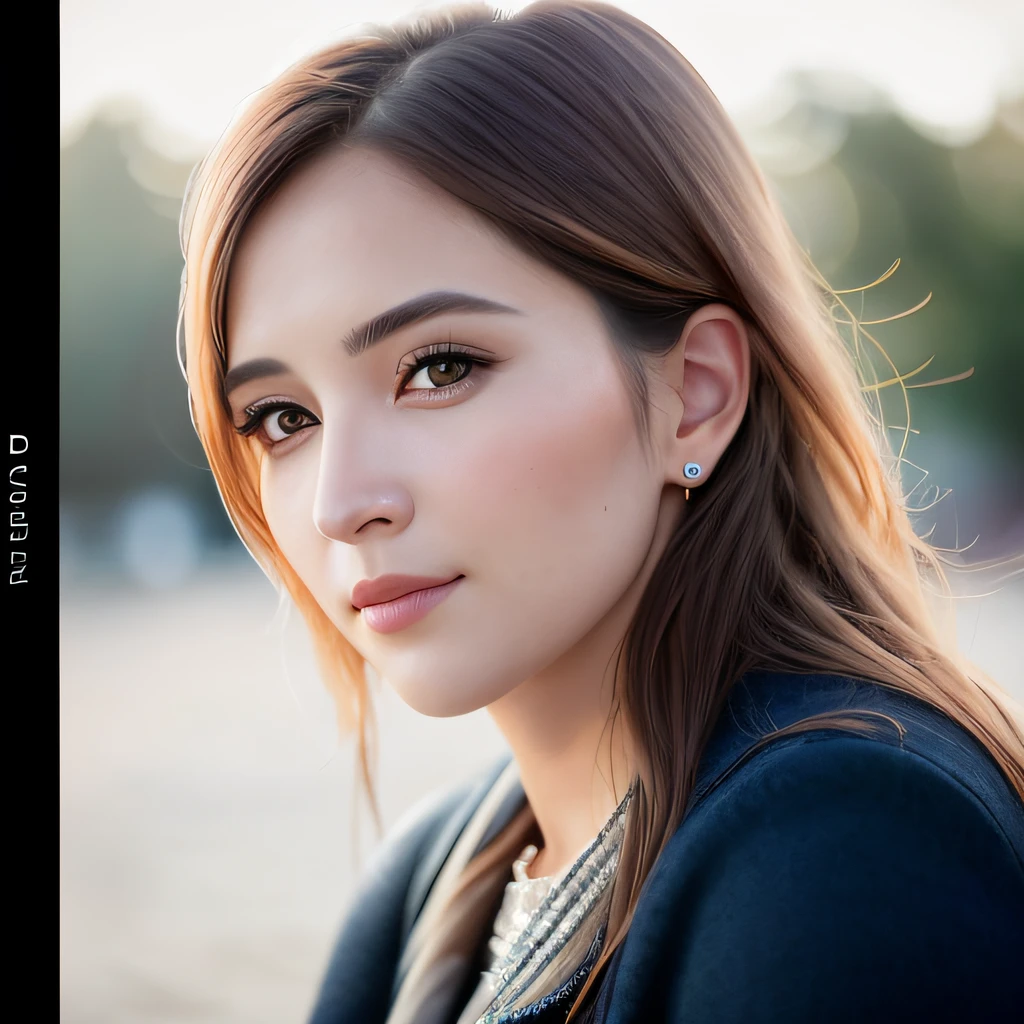 Looking at the audience, light makeup, realism, realistic photos, professional color correction, 8K, F2.4 aperture, 35mm lens, realistic real face, only the face area is included.
