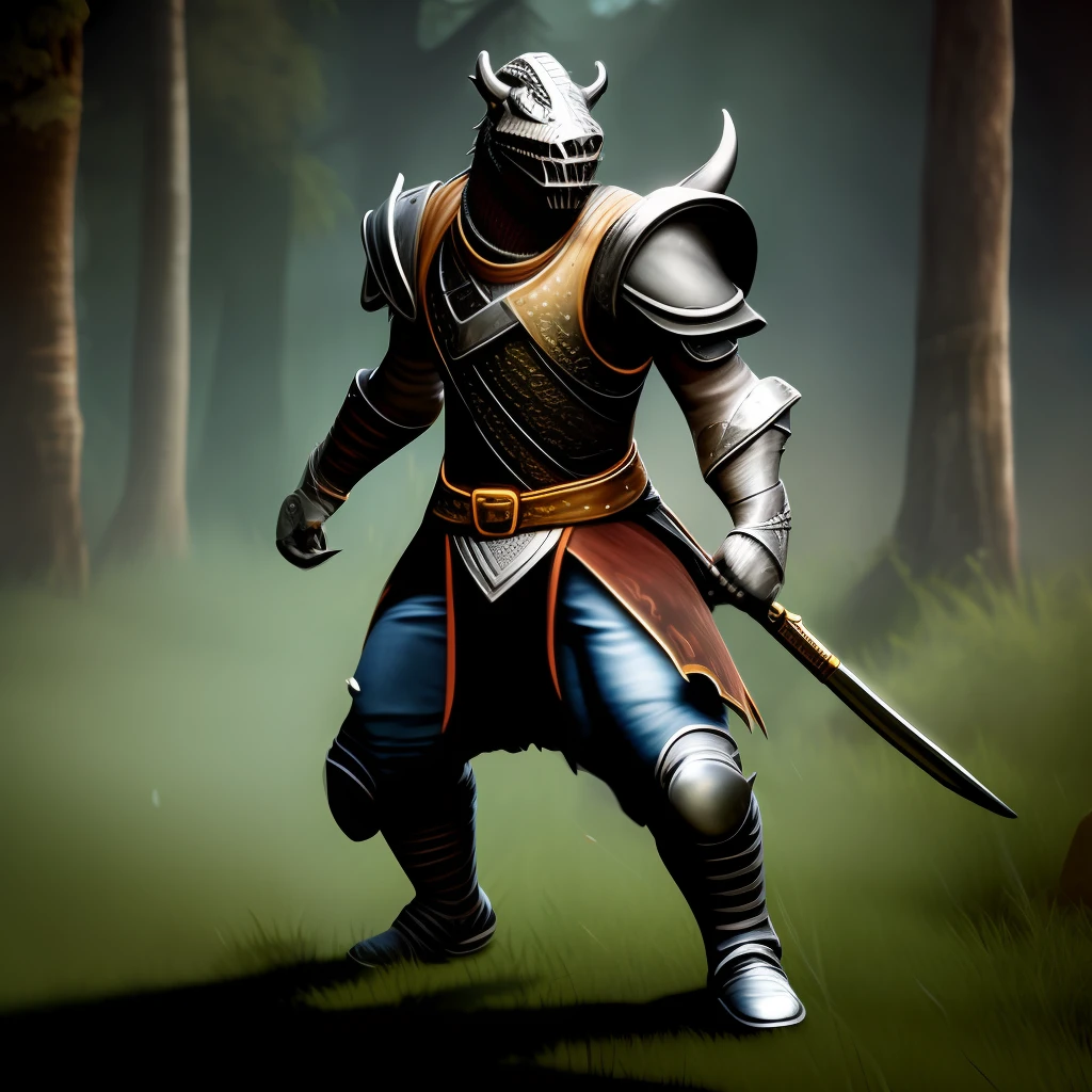 Silver Dragonborn Bard No hair golden pupils