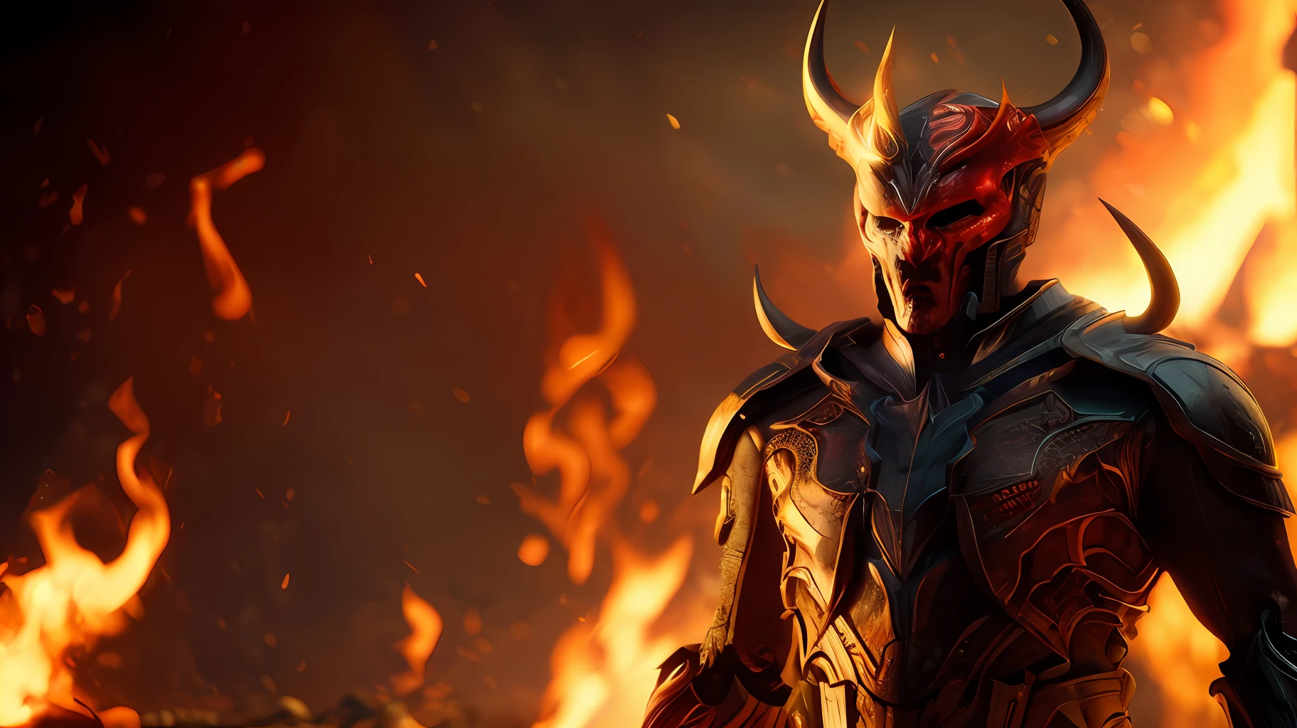 Foto de Ohwx Devil, lord of hell, sonrisa malvada, Arde, Fuego eterno, aspecto aterrador, Temeroso, Fotorrealismo, cinematic render, Trazado de rayos, sthe highest qualit, the highest detail, Kinematic, Efecto Desenfoque, Long exposure, 8k, Ultra-HD, natural lighting, moody lighting, cinematic lighting , (Clave alta) --auto