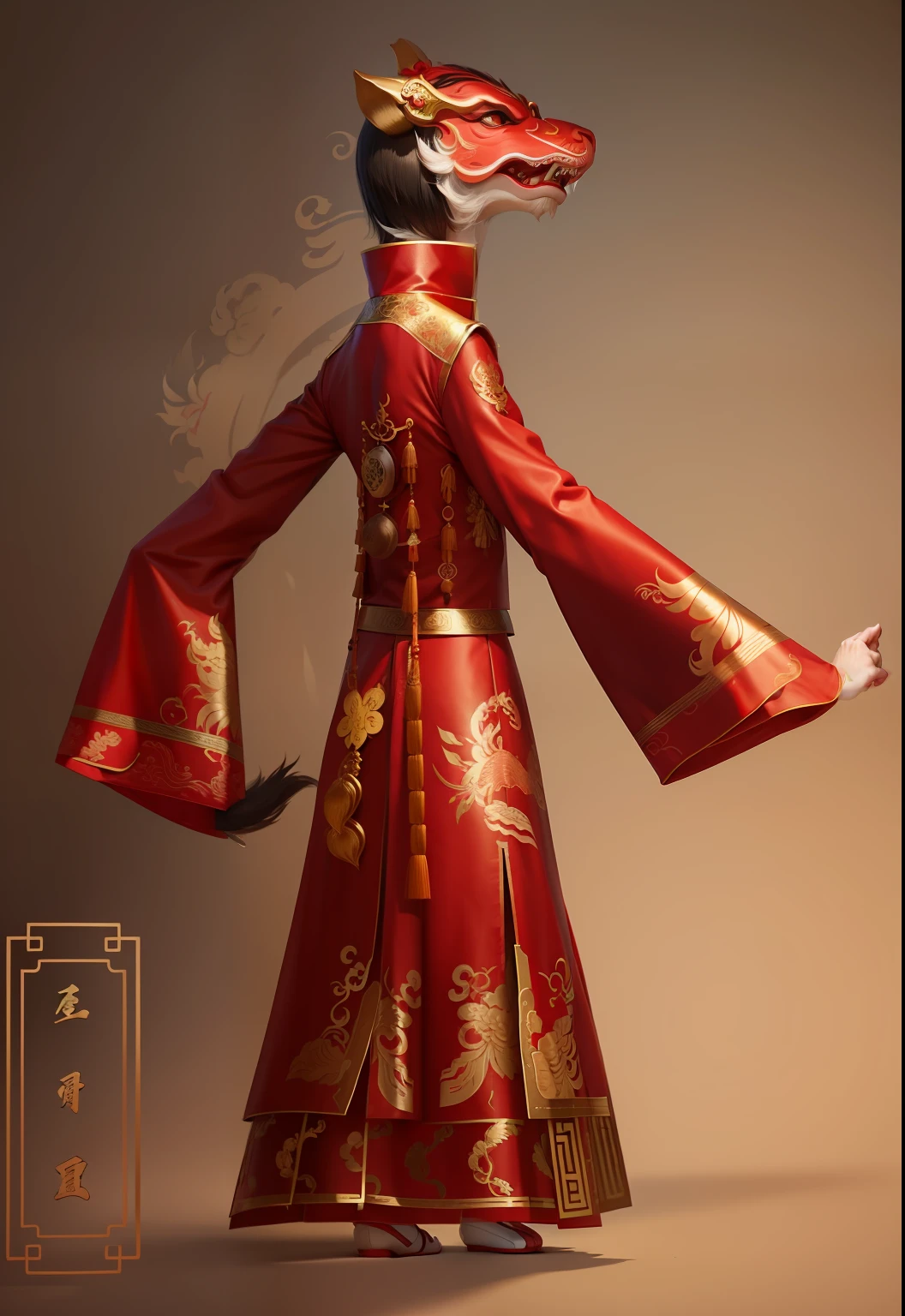 Close-up of Chinese dragon in Chinese dress, traditional tai costume, Traditional Chinese clothing, Chinese costume, traditional garb,taoist robe, Wearing ancient Chinese clothes, Traditional clothing, with acient chinese clothes, traditionalcostumes, tai costume, Chinese dress, ancient china art style, traditionalcostumes, Ancient sword, Cheongsam --auto
