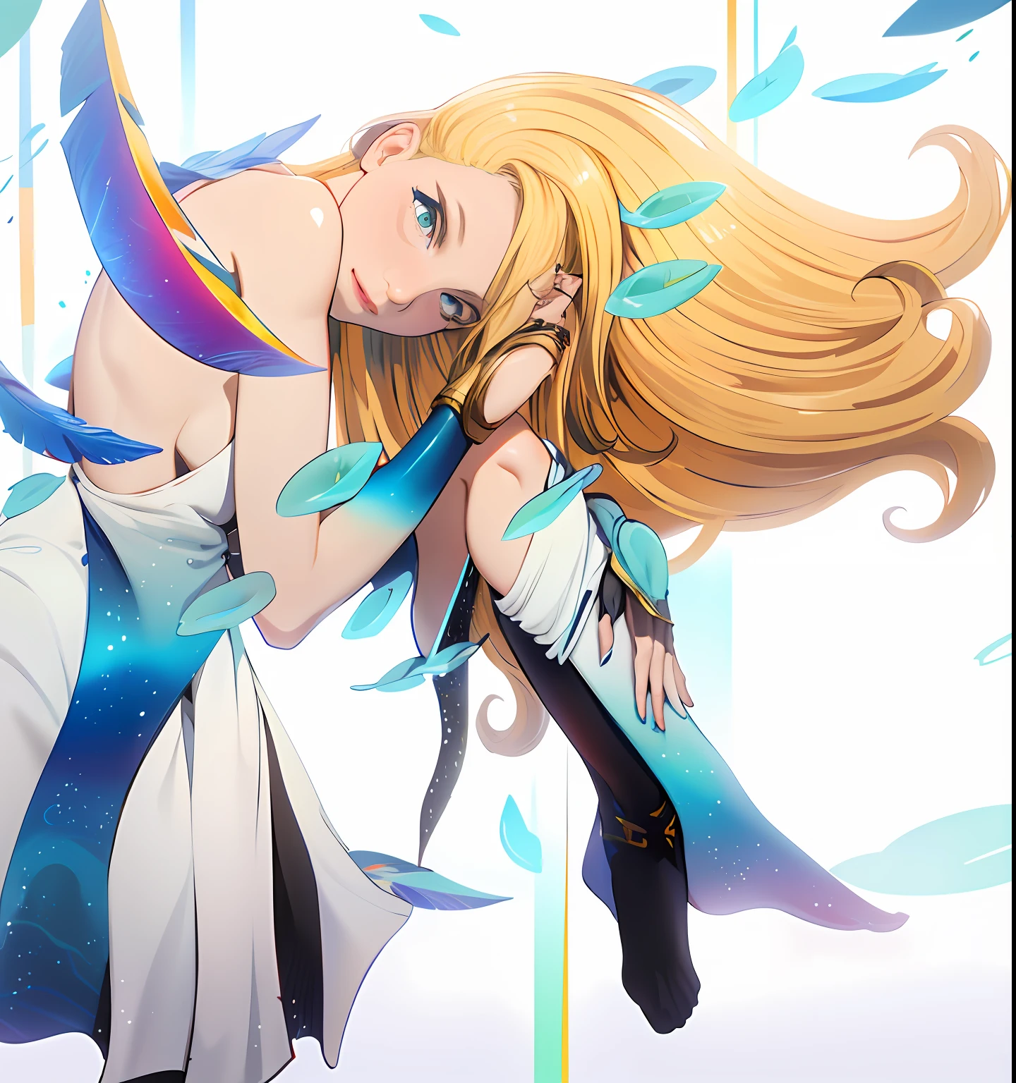 (1 girl), (obra-prima), melhor qualidade, Anime, mesclar, colorido, cores vibrantes, illustration, Artistic style, fantasia, realista, animification, (foto_\(meio\):1.0), em paisagem surreal, foco nítido, angelical, alta resolução