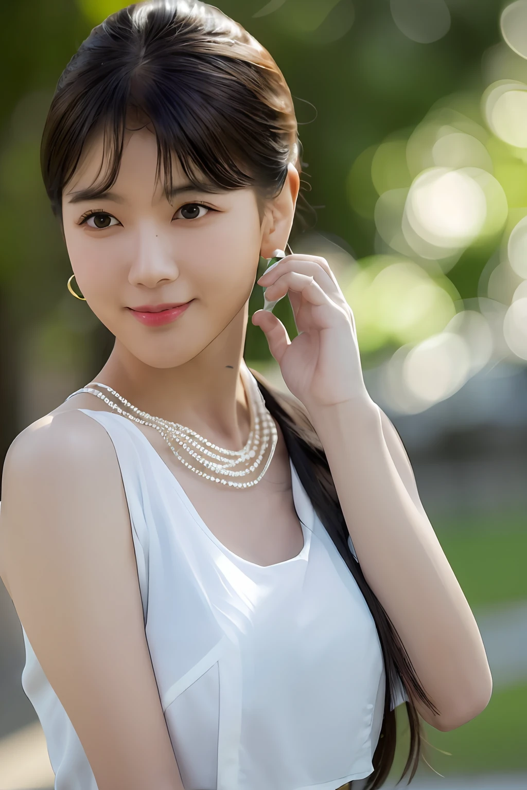 (4k, Best Quality, High Resolution: 1.1), (Realistic, Photorealistic:1.1), 1 Girl, Solo, Fine Eyes, Fine Complexion, (Look Viewer:1.2), Cute, Pure, Long Eyelashes, Upper Body, Blush, Random Clothes, Realistic Light, Realistic Shadows, [Blurred Background], Eye Focus, [Depth of Field], Professional Lighting, Photon Mapping, Radiosity, Physically based rendering, high detail, f/2.8, 200mm lens, catch light,