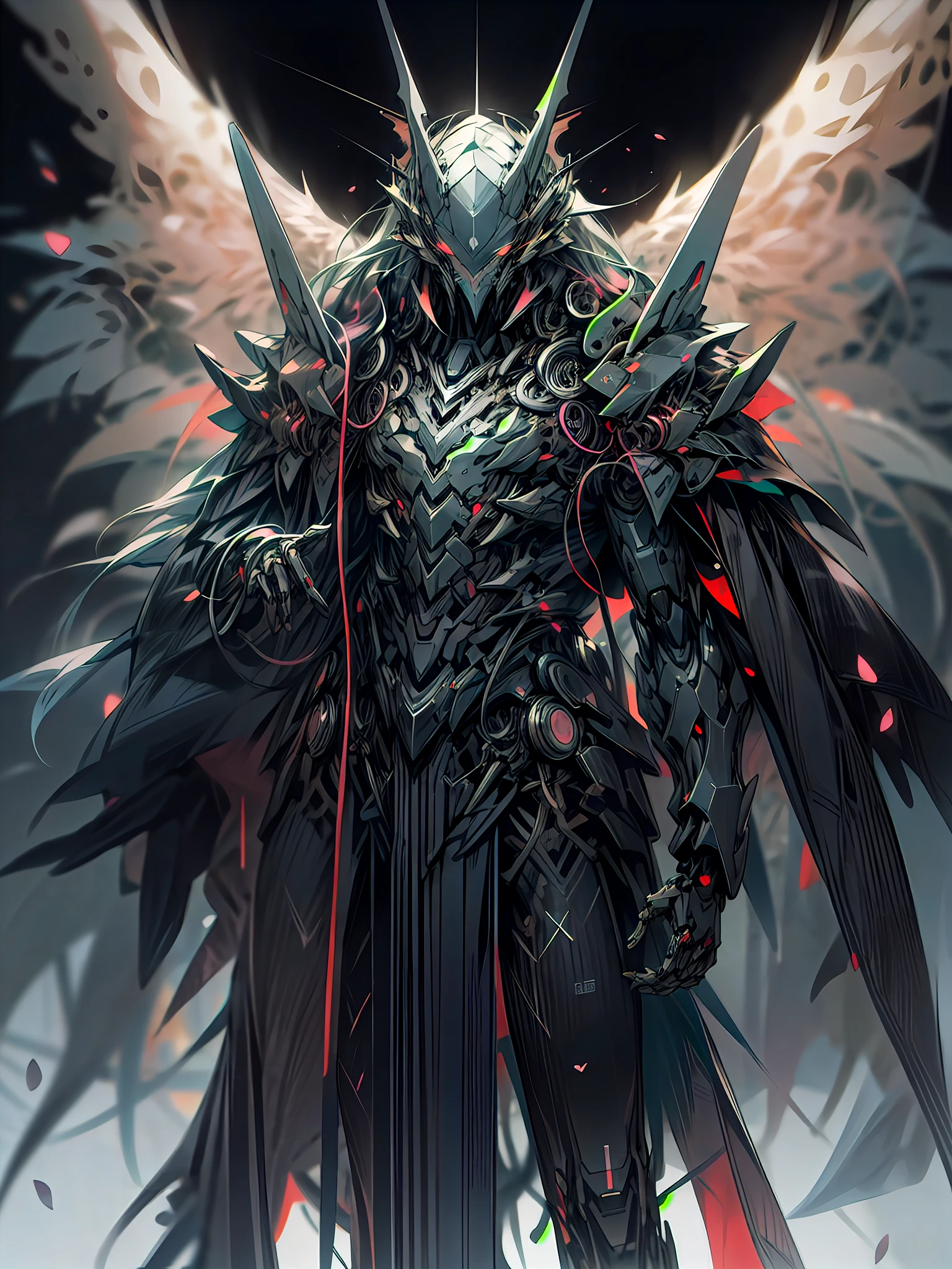 Masterpiece,Best quality, A still from a dark fantasy movie from the 90s,(pastel colour, dim colors, soothing tones:1.5),blend, Medium shot, Bokeh, (hdr:1.4), Masterpiece,conceito, 4K, HD, Dragon shaped, Black wings,Contrast, (Cinematic, Red and black :0.85),Red eye, ,Glowing eyes, Void ,Mechanical Partner Universe , Mecha, holding weapon, faces_peeping at the viewer, dramatic pose, flight