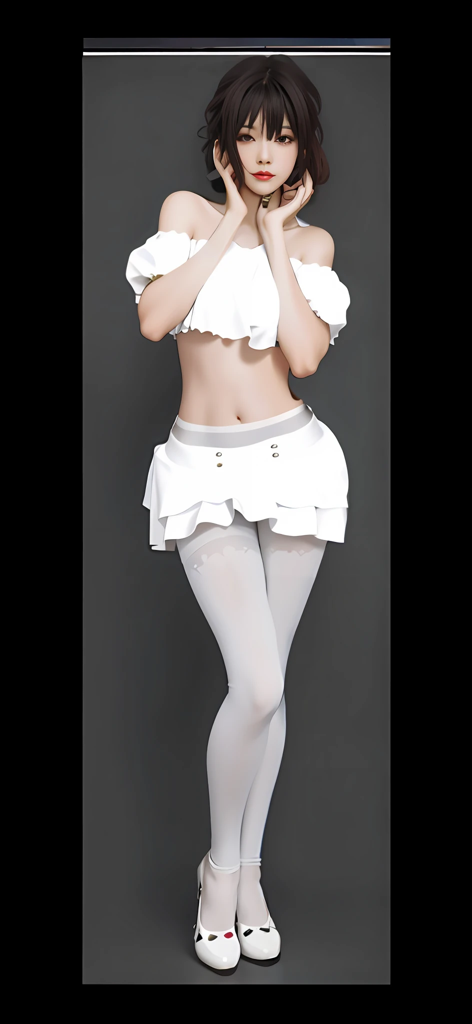 White hip pantyhose