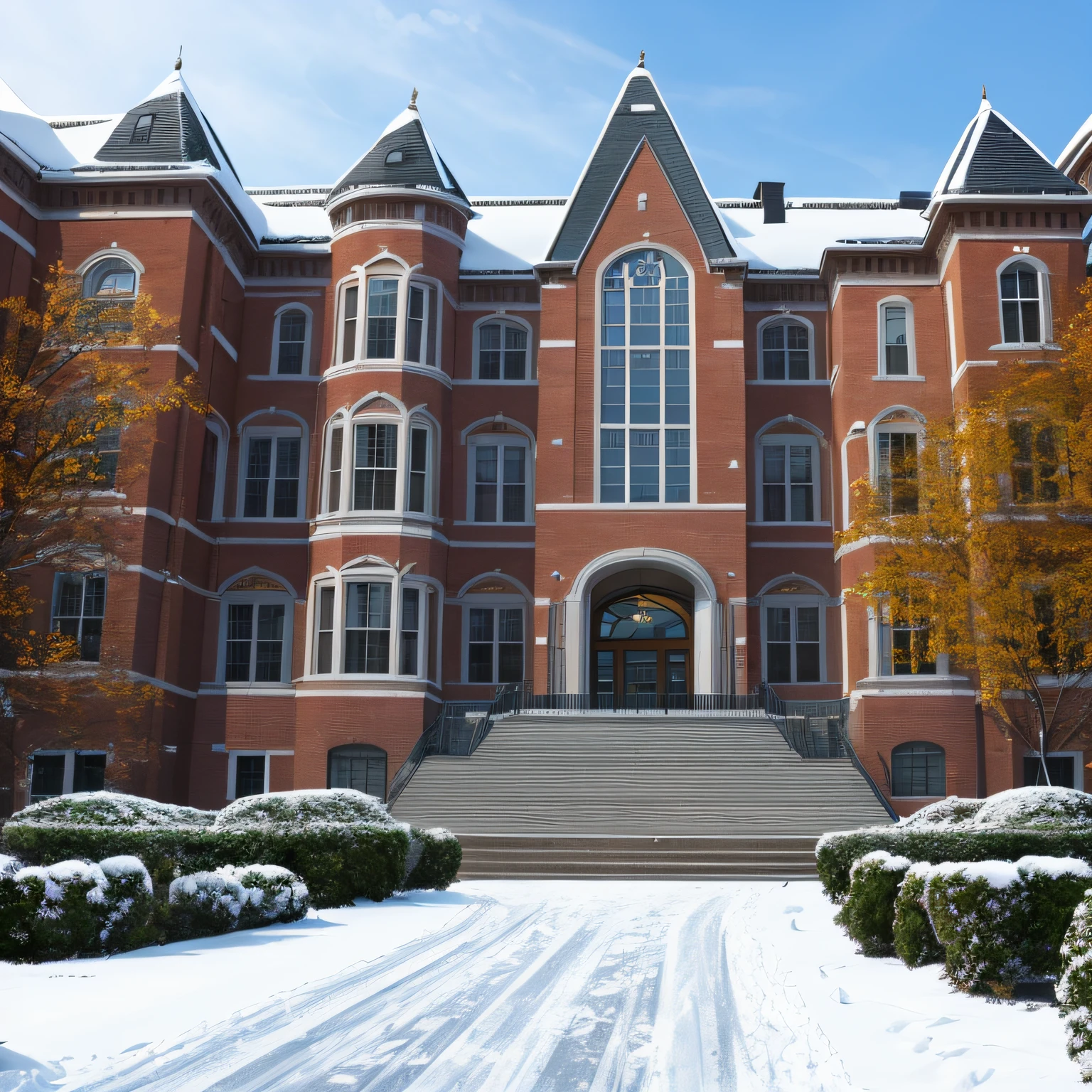 Ridiculous resolution,A high resolution,(tmasterpiece:1.4),hyper-detailing,On college campuses,Outdoor runway,Light snowfall --auto