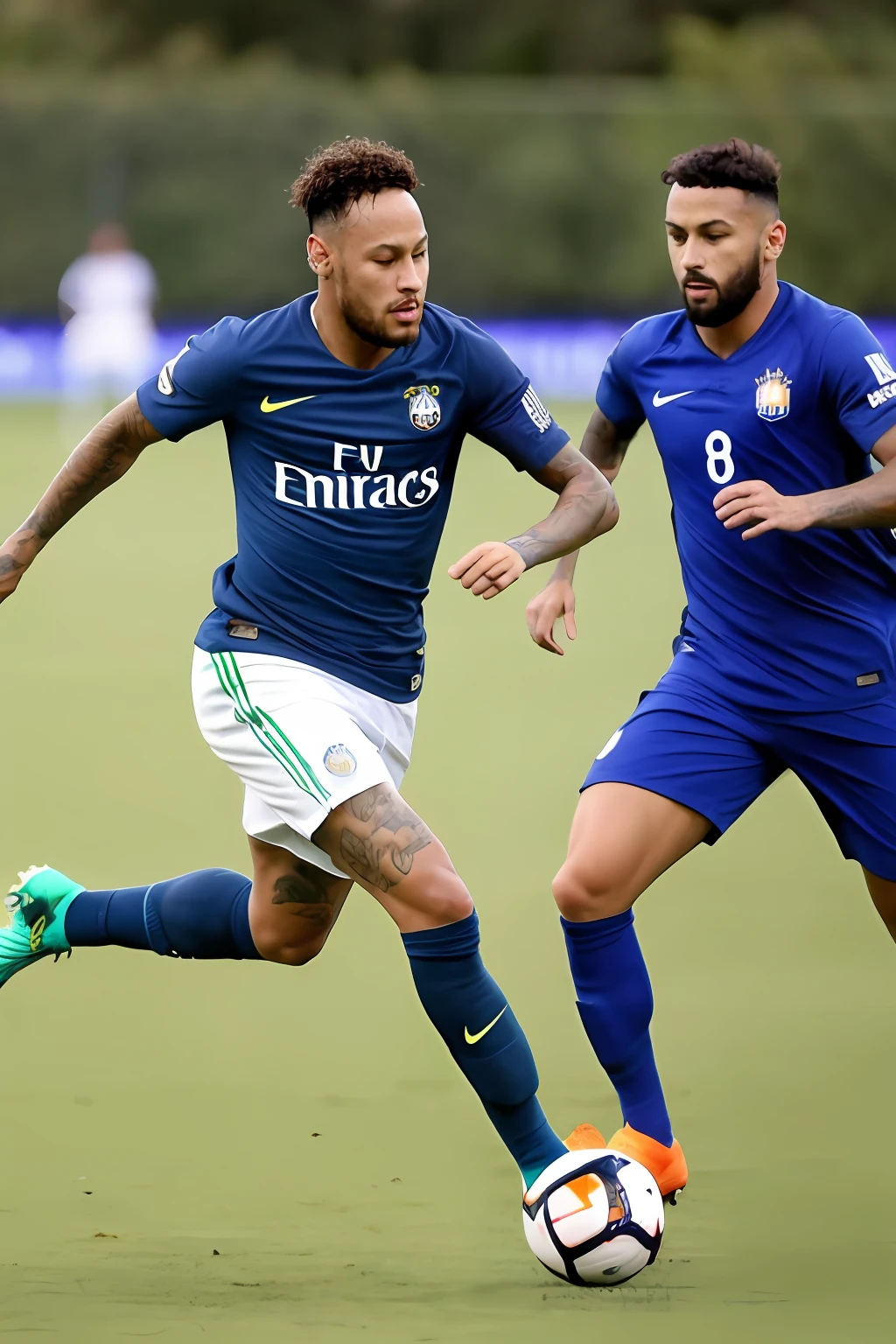 Neymar lutando contra o bolsonaro de cabelo verde