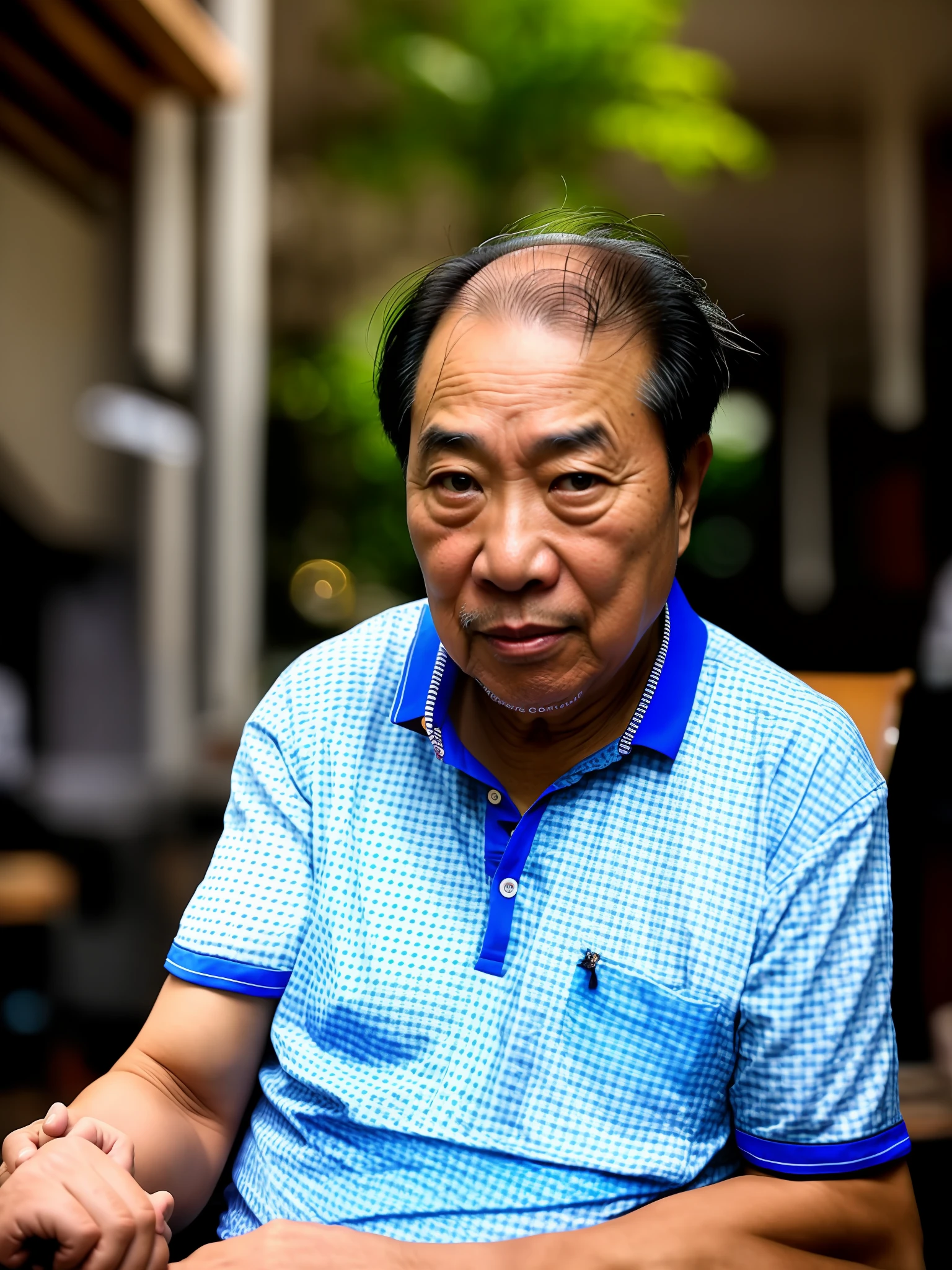 There was a man sitting in a chair，Holding a stuffed animal in his hand, quy ho, lin hsiang, phong yintion j - jiang geping, he is about 7 0 years old, dzung phu dinh, 5 0 years old man, he is about 6 0 years old, he is about 60 years old, hoang long ly