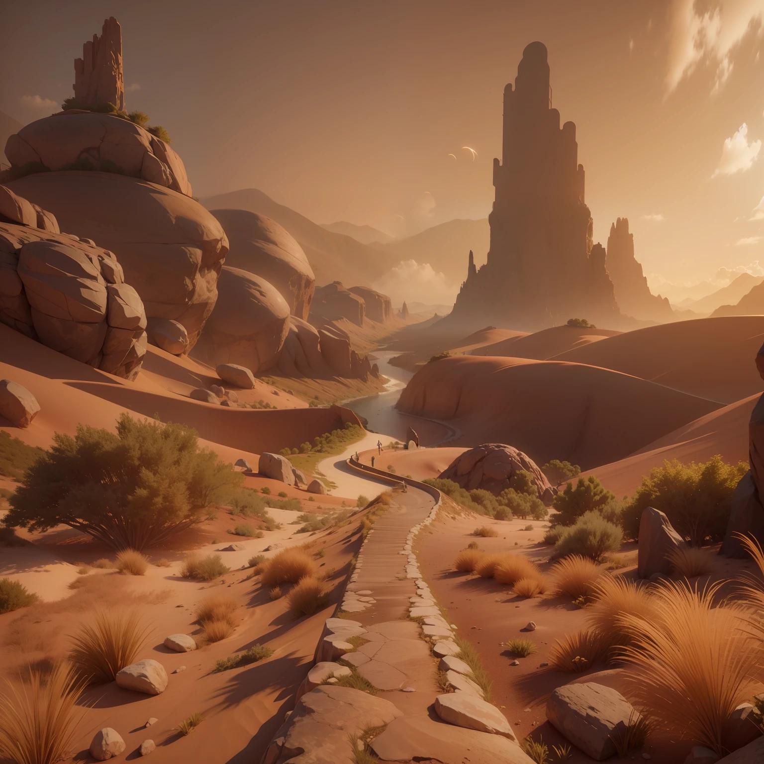 Journey，photorealestic，terroral，CG Screen，Cinematic texture，