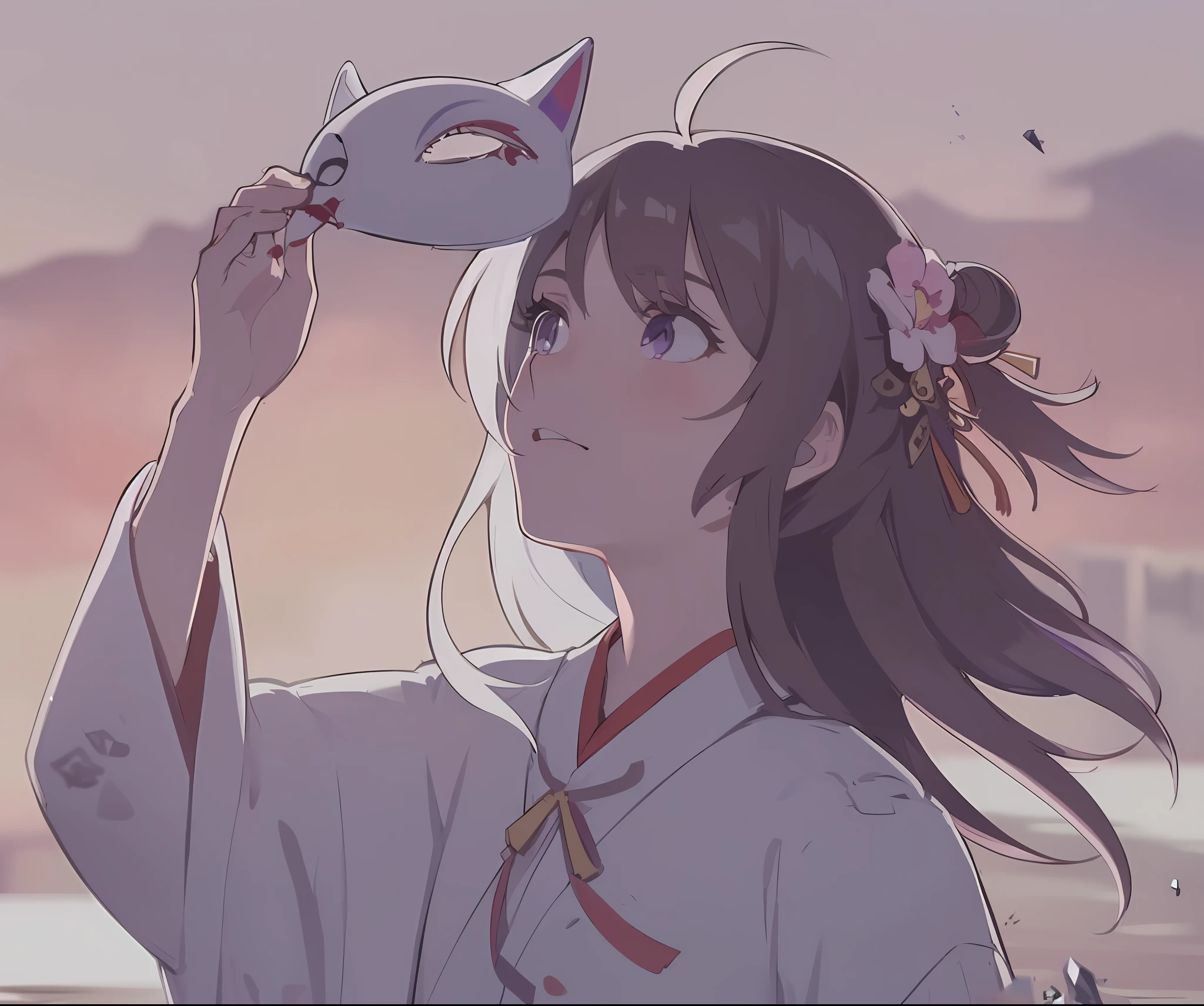(masterpiece, best quality, ultra-detailed, best shadow), (detailed background,dark fantasy), (beautiful detailed face), high contrast, (best illumination, an extremely delicate and beautiful), ((cinematic light)), colorful, hyper detail, dramatic light, intricate details, (1girl, solo,white hair, sharp face,purple eyes, hair between eyes,dynamic angle), blood splatter, swirling black light around the character, depth of field,black light particles,(broken glass),magic circle,