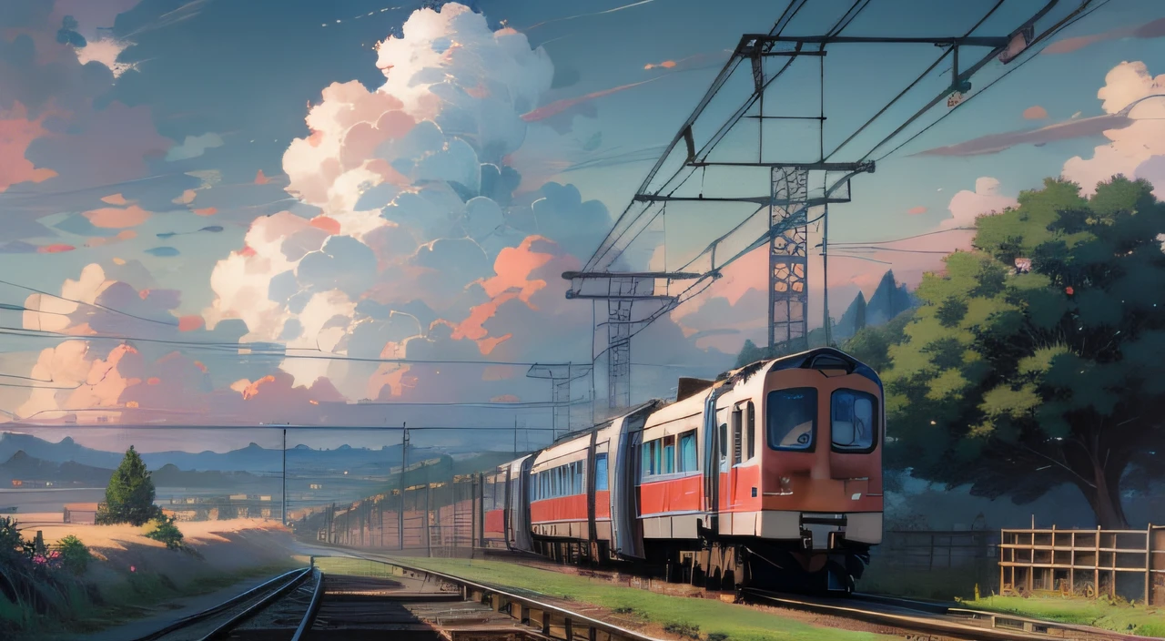 anime scenery of a train traveling through a rural countryside, beautiful anime scenes, Anime Sky, Anime background art, beautiful anime scenery, Anime art wallpaper 4k, Anime art wallpaper 4 K, anime beautiful peace scene, Anime landscapes, Anime art wallpaper 8 K, anime backgrounds, 4K anime wallpaper, anime landscape wallpapers, Anime wallpaper 4 k, Anime wallpaper 4K