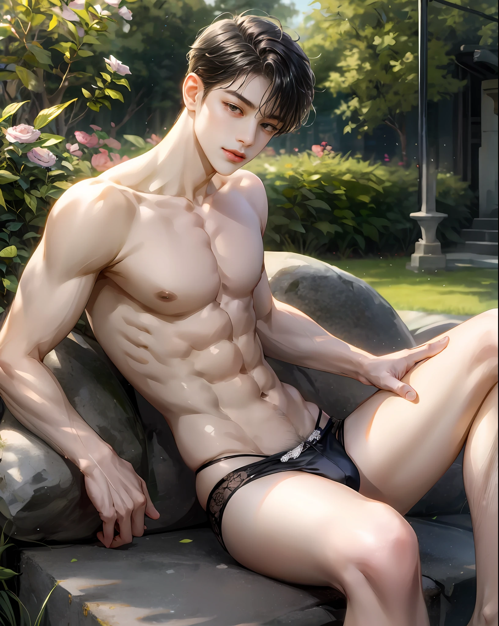 1boy, legsupms, cute, masterpiece, best quality, sexy, young, twink,