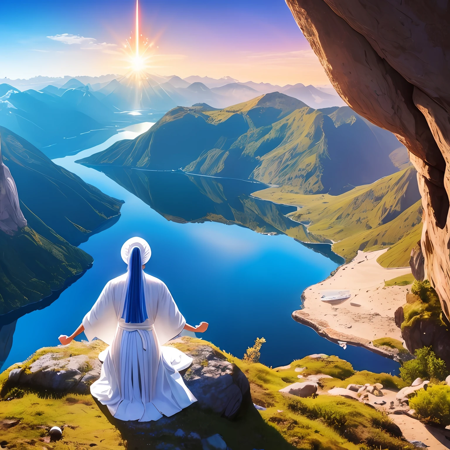 "Awaken your connection with the divine: Explore the journey to connect with God through meditation, reflection and gratitude. Share your spiritual experiences and discover the transformative power of spirituality. Deixe sua alma voar livremente e encontrar paz, Purpose and inspiration in the journey towards the encounter with the sacred." --auto