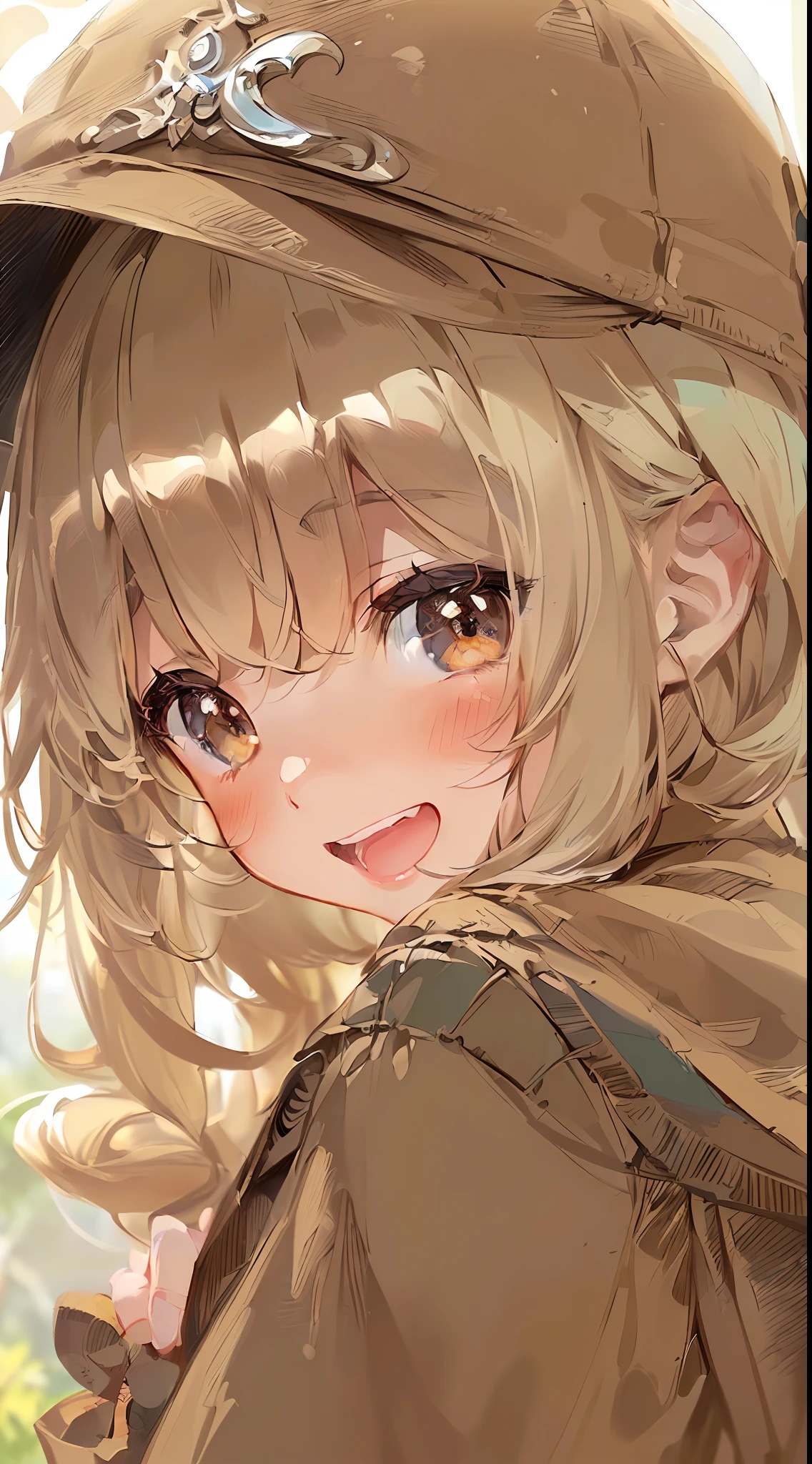 「(8k wallpaper:1.5)、(high-level image quality:1.3)、(animesque, illustratio:1.5)、(girl with、cute little:1.8)、(beatiful detailed eyes:1.3)、(great laughter:1.1)、(校服:1.5)、(a park:1.3)、(sepia, gradients:1.5)」