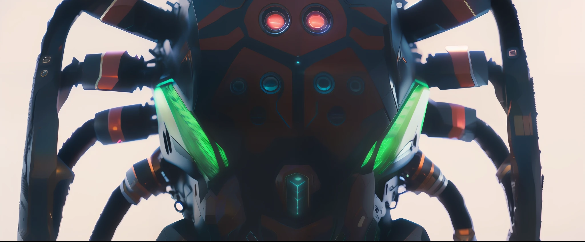 Realiy，photorealestic，Machinary，mechs，Technologie，musculous，glowing light eyes，Burly body，style of photography，Real scenery（Metallic texture 1.8）（Excess detail 2）（High resolution1.6）（4K clarity1.9)（Carbon fiber 1.5）（Metal reflection 1.5），Neon lights