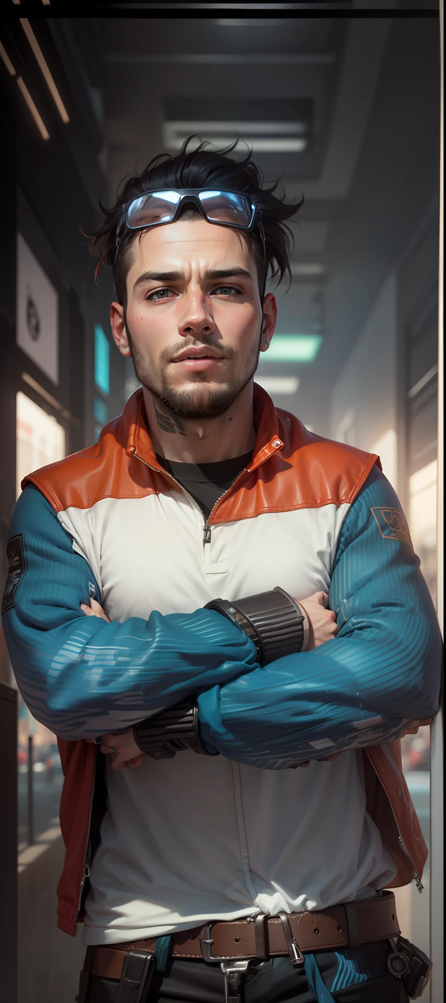 Change background cyberpunk handsome boy, realistic face, 8k ultra realistic , with cat