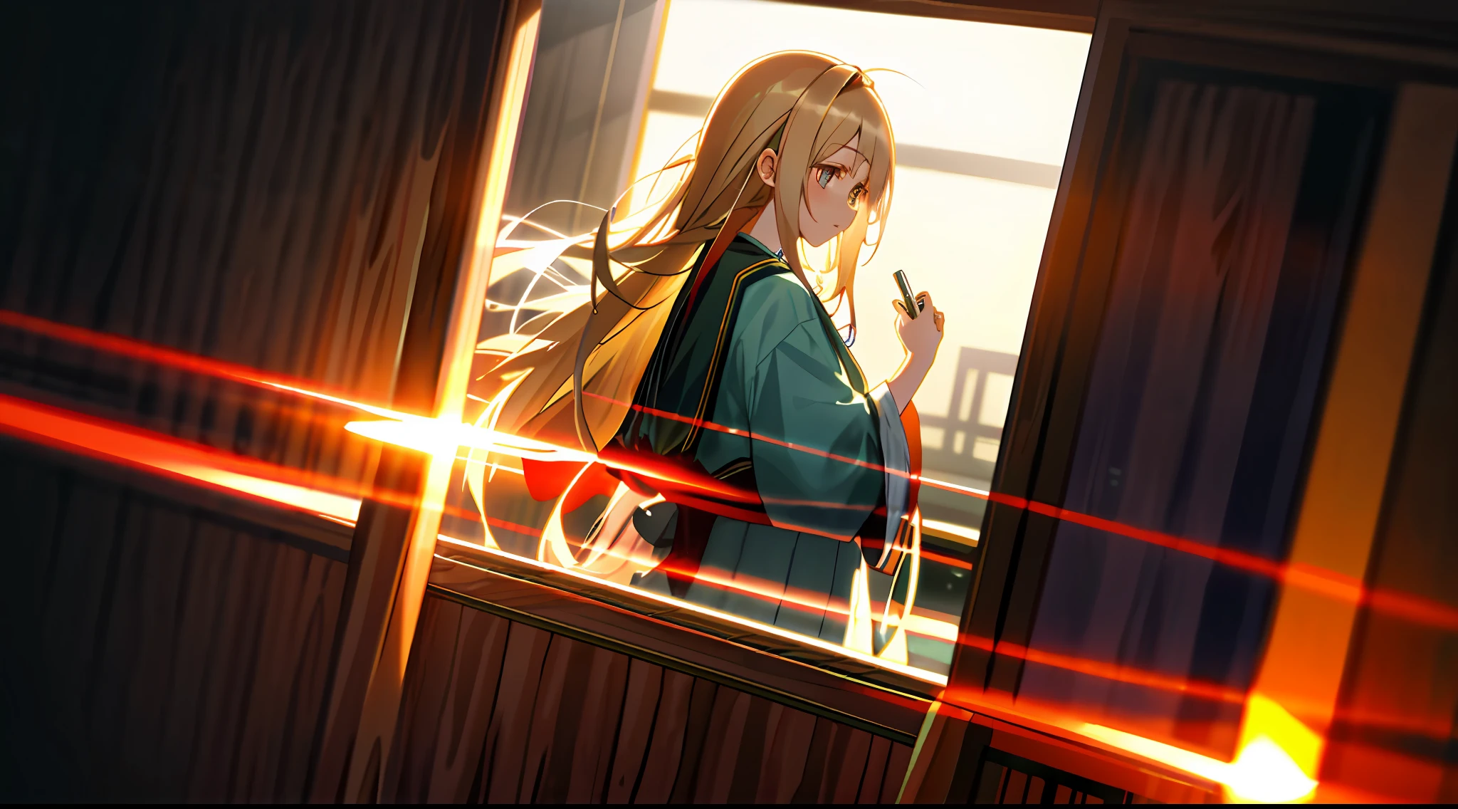 zori，glass，Long-haired girl，Vacated，Light，HD beauty CG