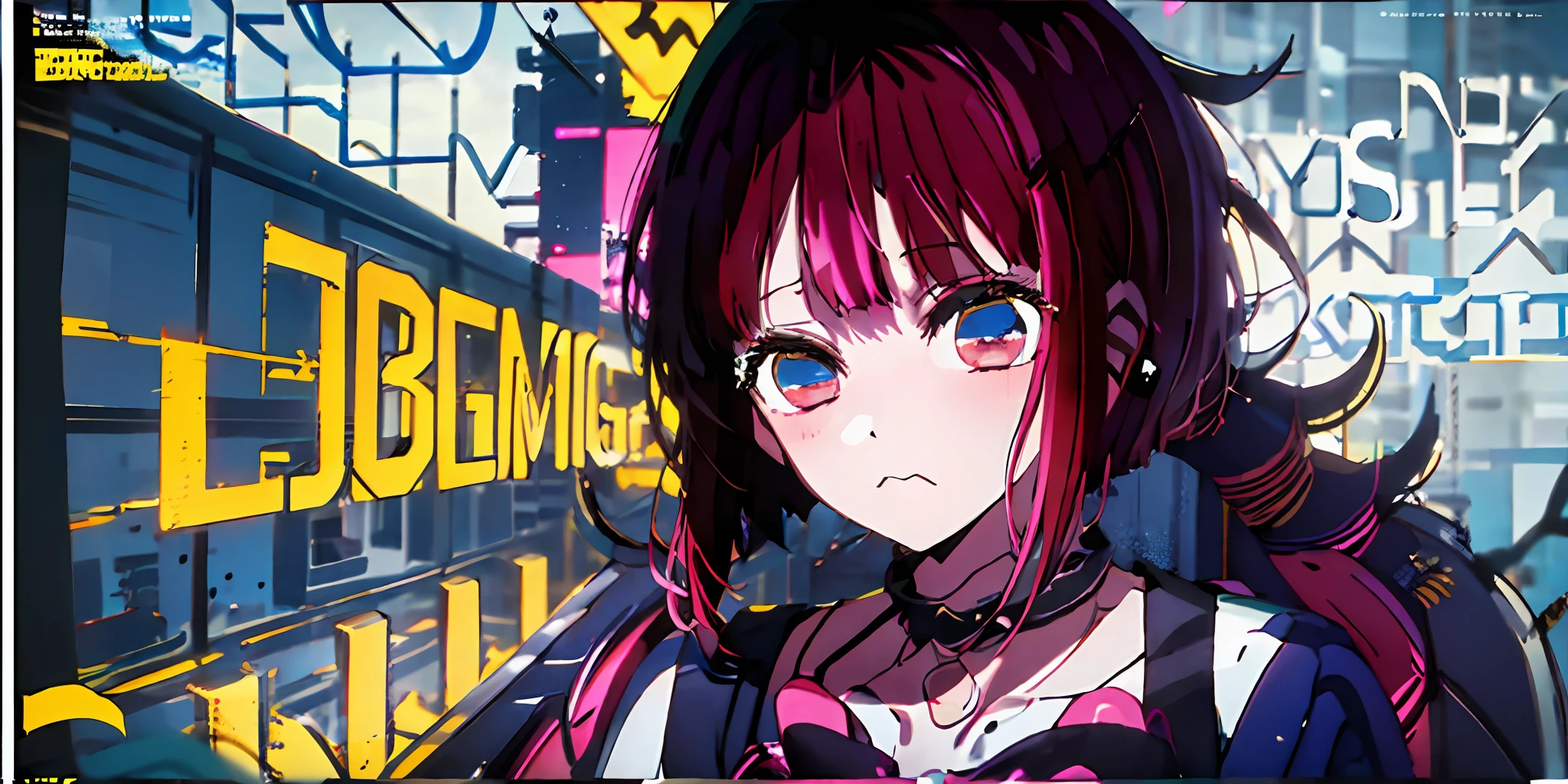 (((dramatic))), (((gritty))), (((intense)))) The movie poster features as the central character. She is shy in the center of the poster, wearing idol outfit, and a determined expression on her face. The background is dark and gritty, with a feeling of drunkenness. The text is bold and eye-catching, with catchy slogans that add to the overall drama and excitement. The color palette is dominated by dark colors, dotted with bright colors, giving the poster a dynamic and visual impact, tachi-e (magazine:1.3), (cover-style:1.3), fashionable, vibrant, outfit, posing, front, colorful, dynamic, background, element, confident, expressive, holding, statement, attachment, majestic, coiled, around, touch, scene, text, cover, bold, eye-catching, title, fashion, font, catchy, title, bigger, eye-catching, modern, trendy, focused, stylish, 1 girl