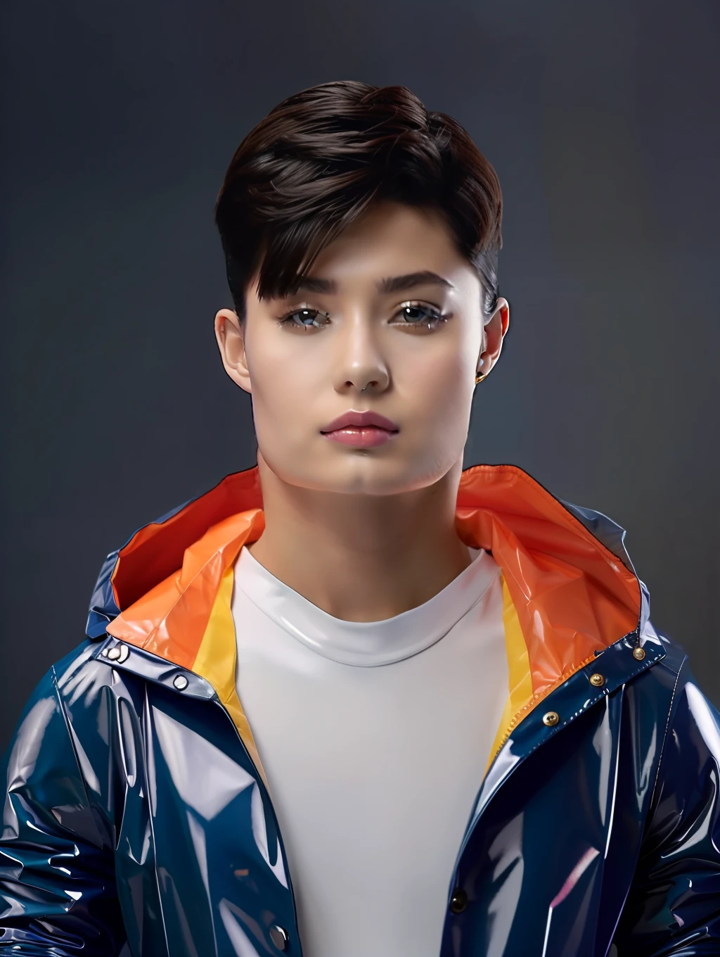Blue PVC jacket