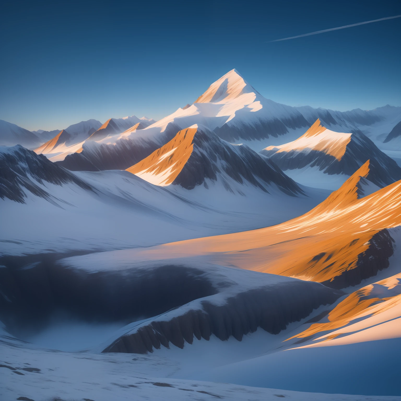 extreme light,tundra,Meadow,mid afternoon,mountain peaks