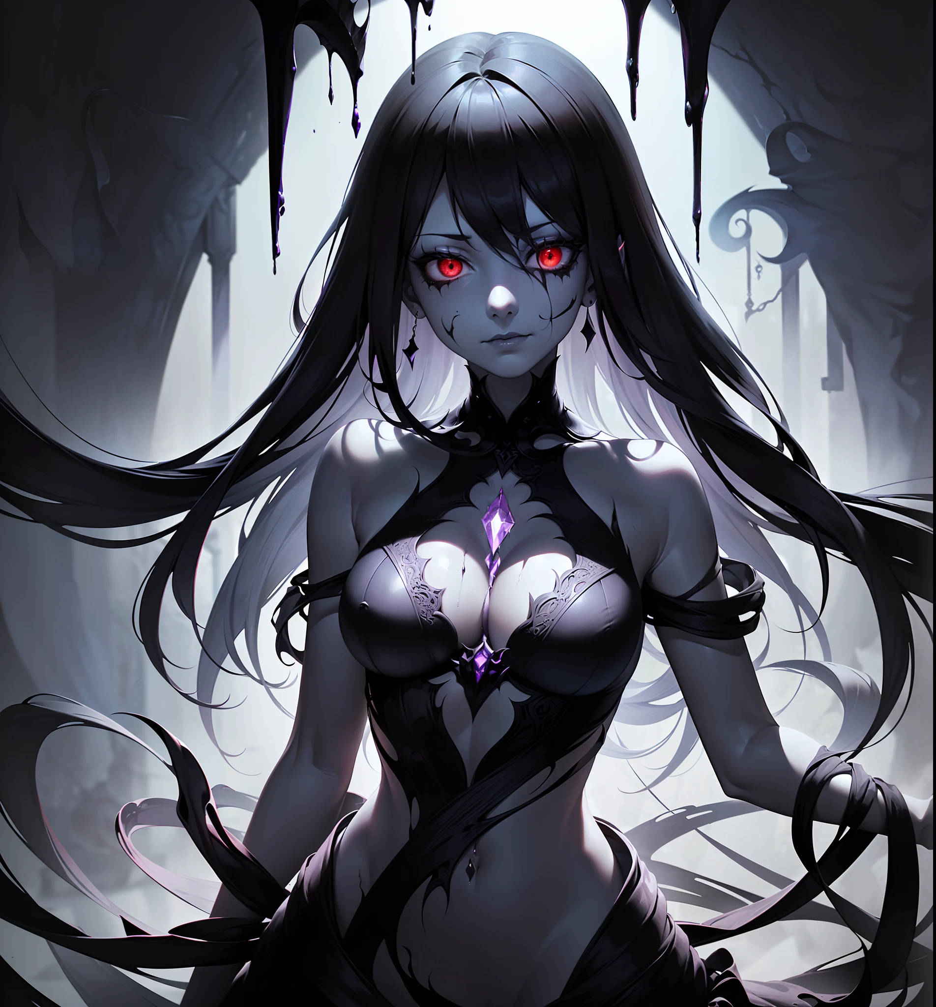 (((Grotesque Fusion))), (((Haunting Integration))), ((Nightmarish Hybridization)), (Eerily Realistic CG Aberration), ((A Distorted Fusion of Entities)), (From the Convergence of Horrors), Sinister Light Casting Distorted Shadows, ((1 Female Entity with Unearthly Blends)), Solo, Half Body, ((Flesh and Plantlife Intertwined in Unsettling Harmony:1.2)), ((Eyes Gleaming with Sinister Embrace:1.2)), ((Spectral Appendages Emerging in Ghastly Unison:1.2)), (Twisted and Distorted Posture), ((Whispers of Unholy Origins Echoing in Tainted Chorus:1.2)), ((Glowing Eyes Gleaming with Malevolent Brilliance:1.2)), ((Merged Forms Entwined in Distorted Symphony:1.2)), Character Focus, Macabre Hybrid Realm, Haunting Background, Distorted and Eerie Colors, ((Face Veiled in Unnatural Amalgamation:1.2)), ((Form Blended into an Unsettling Concoction:1.2)), ((Visage Ensnared in a Fusion of Disquieting Entities:1.2))