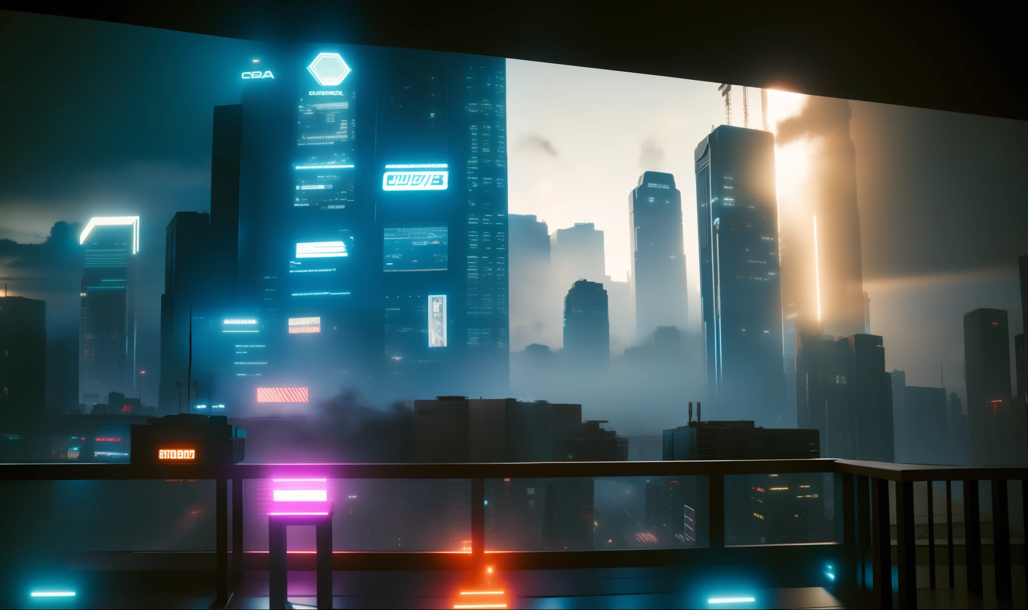 Cidade cyberpunk, 8k, uhd, film grain, Fujifilm XT3