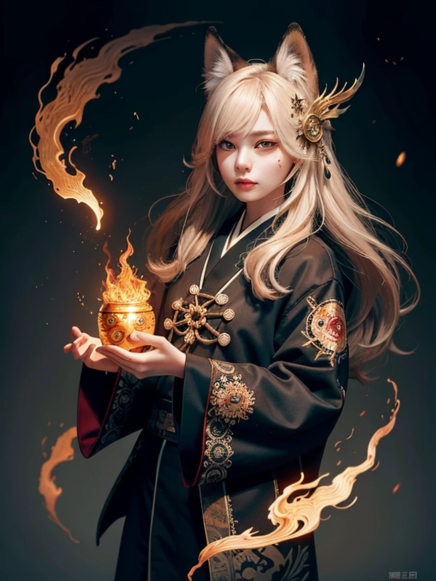 1girls, bara, official art, Unity 8k壁纸, ultra-detail, beautiful and beautiful, masterpiece, bestquality, photorealistic portrait, (abstract background) (Zentangle, Mandala, tangle, entanglement background:0.7) Kitsune, fox mask, Haori Jacket, Foxfire Spells, Familiar fox, transformation, Depth of Field, Amazing atmosphere., most beautiful form of chaos, Elegant, a brutalist designed, Flower of the Dead, ecstasy of flower
