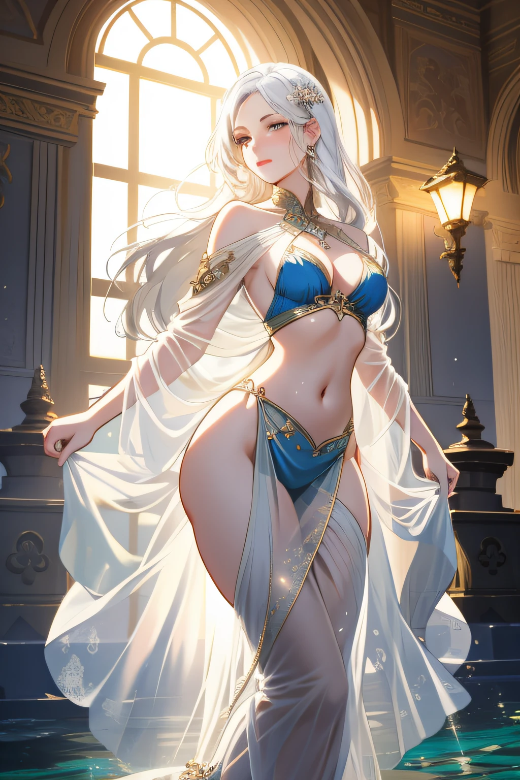 ,Best quality, masterpiece, high resolution, beautiful European Caucasian Girl, door opening, 1girl, large body, sexy extreme, light as gauze (see-through), large openwork see-through, beautiful and delicate face, (body of desire) Perfect slim body (nipple slip: 0.5), perfect snow white skin (night),view of pubic hair,splash, full body,art by Sakimichan,slight smile,plash,seductive pose, visible pubic hair, breasts visible,full body,Transparent clothing, slight smile,Jean-Baptiste Monge style, bright, beautiful , splash, Glittering , cute and adorable, filigree, , rim lighting, lights, extremely , magic, surreal, fantasy, digital art, , wlop, artgerm and james jean,floating antique clock, lamp ancient, splash,floating antique clock,face by tom bagshaw art station,, The perfect masterpiece,Highest quality,Perfect artwork,8K, Upper Body Lens,front portrait,Delicate face,Watching the audience, Mermaid Girl,Magical transparent eyes,white hair,Red background, Digital Art,plane illustrations,colorful illustration,minimalist style,anime cartoon style,