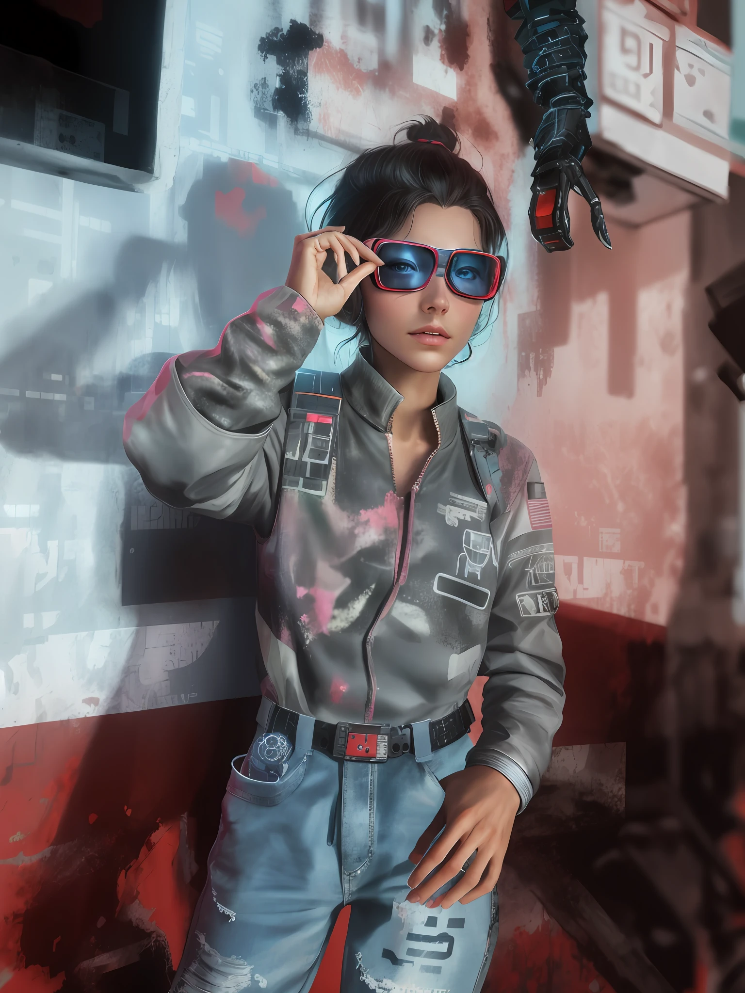 Change background cyber punk realistic face, 8k , ultra realistic