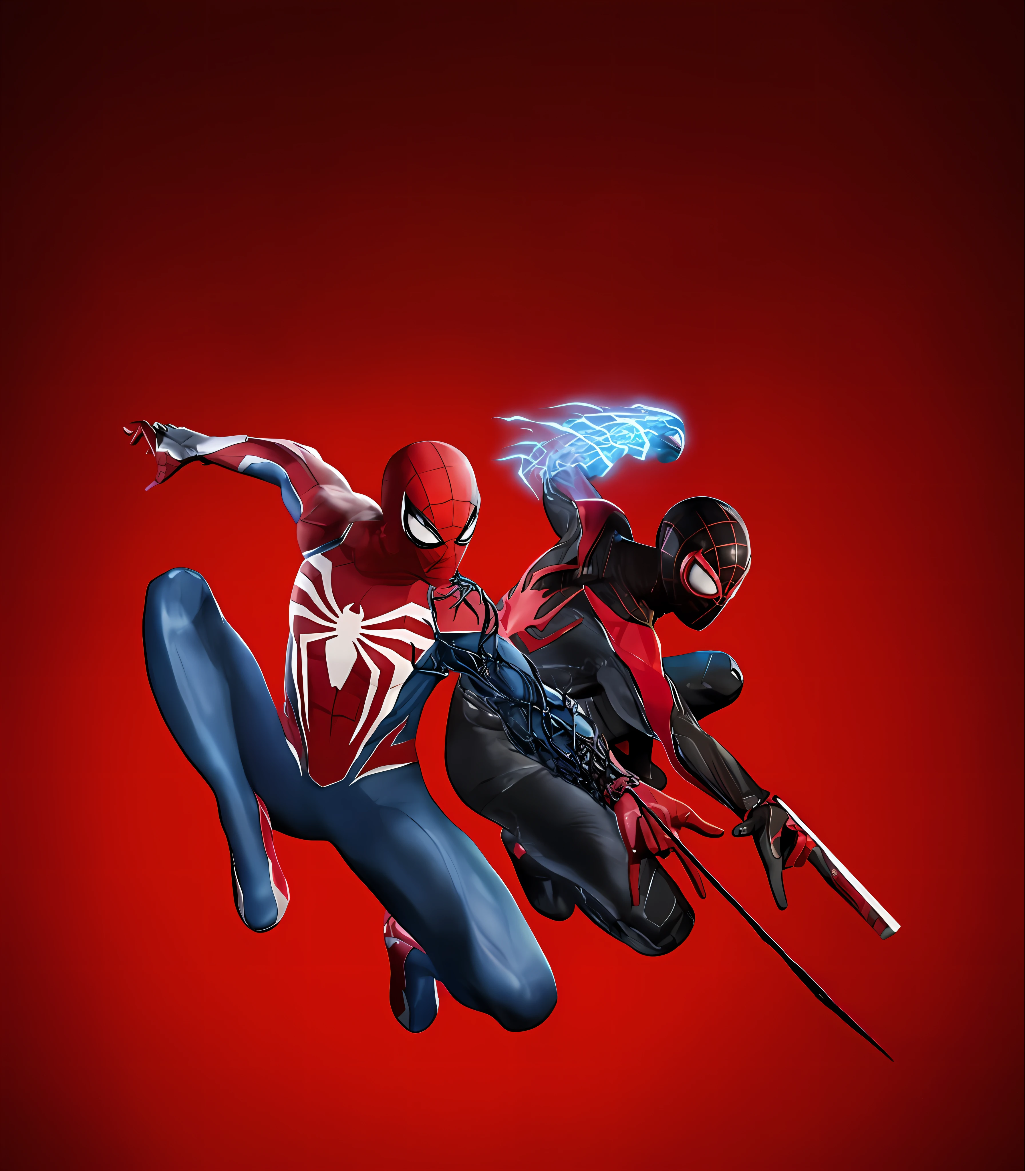 red background
