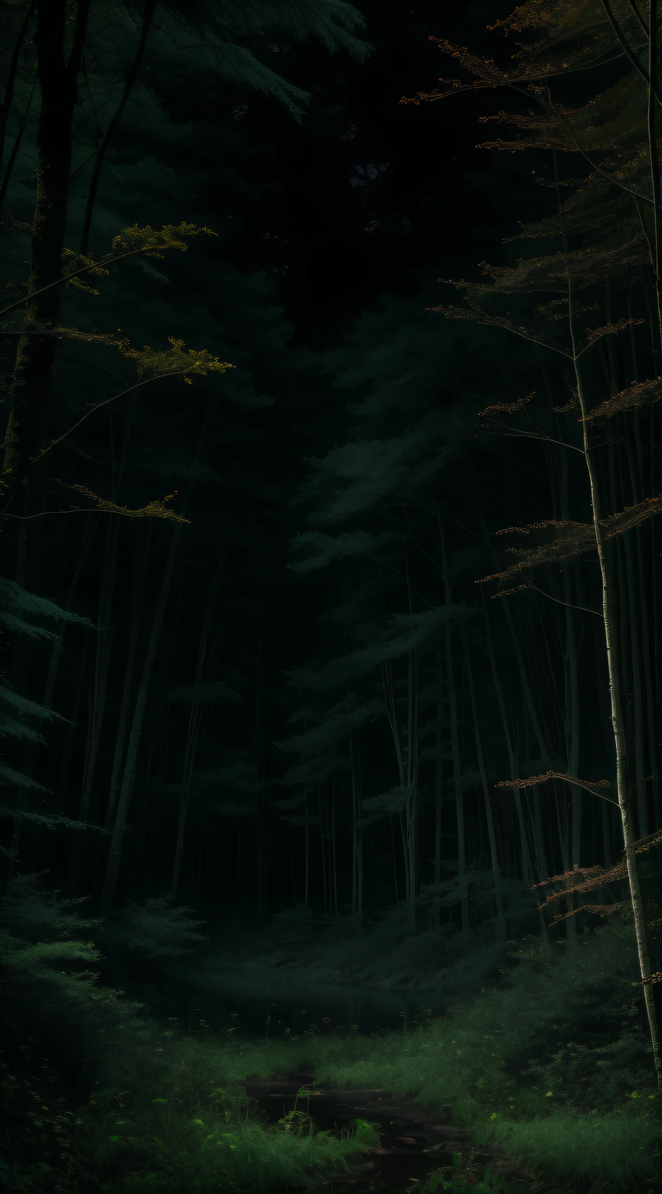 The Forbidden Land of Japan、A dark forest where evil spirits seem to appear、Deep in the dark forest、Forbidden Land、Cursed places、Power Spot、Small Company、wet lands、deep-forest、Pitch Black Forest、the woods、musgo、ivy、Horrible、Horror movie、Horror movie writing、Spooky light source