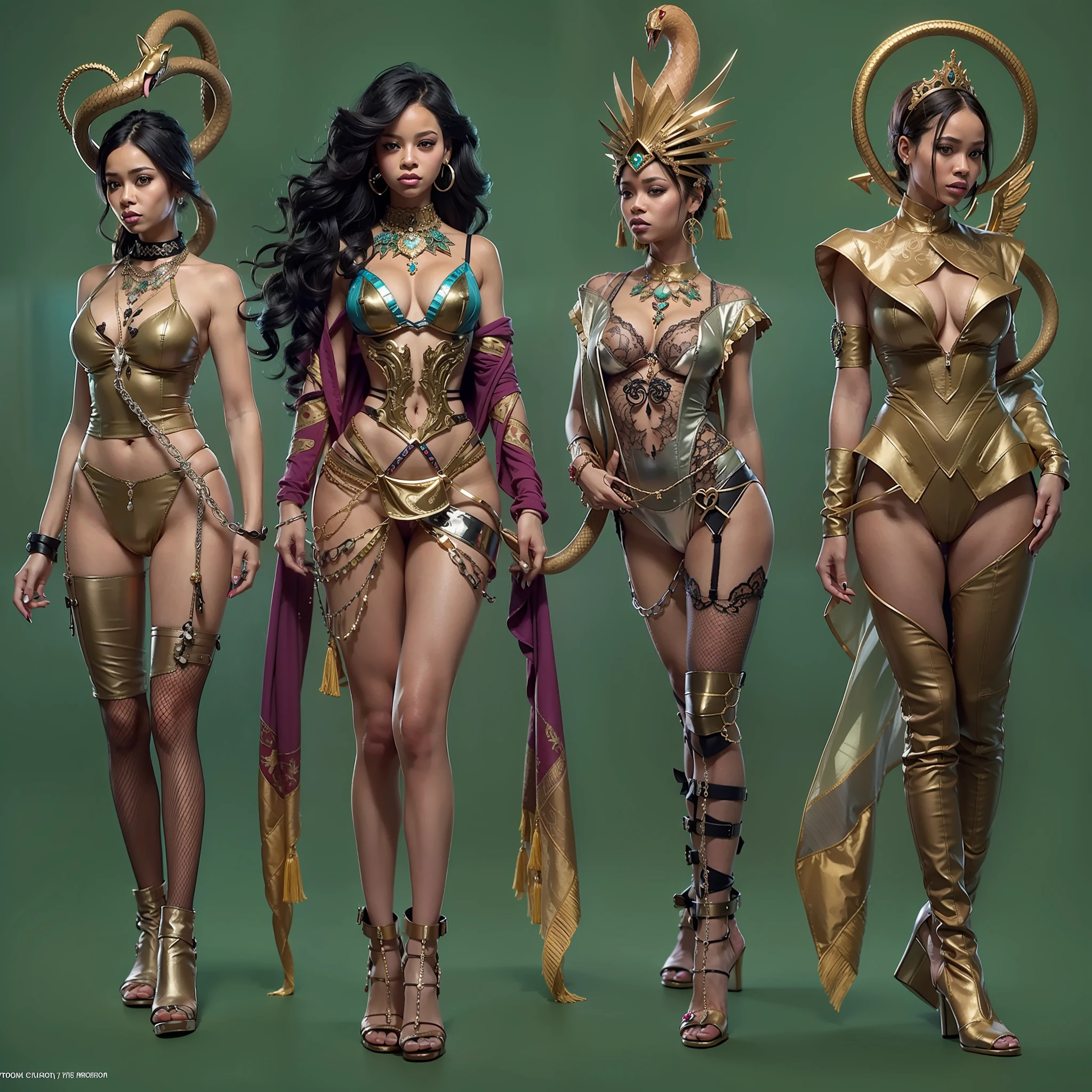 Caduceus Hermes Greek mythology wand olive laurel surmounted wings surrounded intertwined snakes Medusa_hairs_Snakes Outdoor Nature "Ouroboros" Forest Natural Queen Native éblouissantes Valkyrie-wings clef chains "Heavy Metal" Will-o'-the-wisp Fire-follets fairy pixie sprite conceptual safe female glamour aesthetic walking slow motion Cosplay "Nicki Minaj":1.5 "Rihanna":1.5 "beyonce":1.5 aristocratic jacket 38years symmetrical athletic bronzé hairstyle_snakes:1.5 obvious varied ecstatic fringes:1.5 visages:1.5 cheekbones effects reddened embarrassed lazuli water drop between eyes beautiful hair:1.5 Brown Eyes Pupils Black Iris Turquoise Sapphires Open Mouth Teeth Smiles Floating Jacket Fixed Pearls Eccentric Cape Levitating Shoulders-Off:1.2 chemise blanches dentelles clavicules papillotes varied breasts1.5 points:1.3 satin sideboob felt bikini:1.5 corsait:1.5 spinels thick navy leather skirt:1.5 soies assortie amples nombril:1.3 revealing pubic scarlet pubis-hairy obvious indigo underwear:1.5 Size chastity belt:1.3 silver adorned padlock Gold thighs legs garters Gothic stainless steel boots decorated onyx equirectangular 360 monastery opal marble ruby background:1.5 DoF mannequins lantern dressed armor richly decorated:1.5 "Chevaleresque" dramatic chrome metallic flat bands fathoms brass fullbodye lys rune ornate emerald plasma embroidered glyphs Tourmaline wood engravings lava magic intricate:1.5 summons snake incandescent Crystalline familiar robot Mecha (EOS R6 135mm 1/1250s f/2.8 ISO400) Mech Mechanized snakes flowering Quetzalcoatl:1.5 Adaptable volumetric luminescence saturated:1.5 ultra:1.5 pro-photorealists:1.5 optimaux:1.5 qualities:1.5 details:1.5 precise:1.5 reflex:1.5 resolutions:1.5 3dcg max:1.5 graduates:1.5 improved:1.5 Octanes_rendues:1.5 UHD XT3 16K DSLR HDR UnrealEngine5 profondeurs:1.5 Earth Heart:1.5 Hearth ultra_sharpness:1.5 ombres analogiques:1.5 CGSCOSITY pet chef-d':1.5 "Bruce Weber girls" multi etc.
