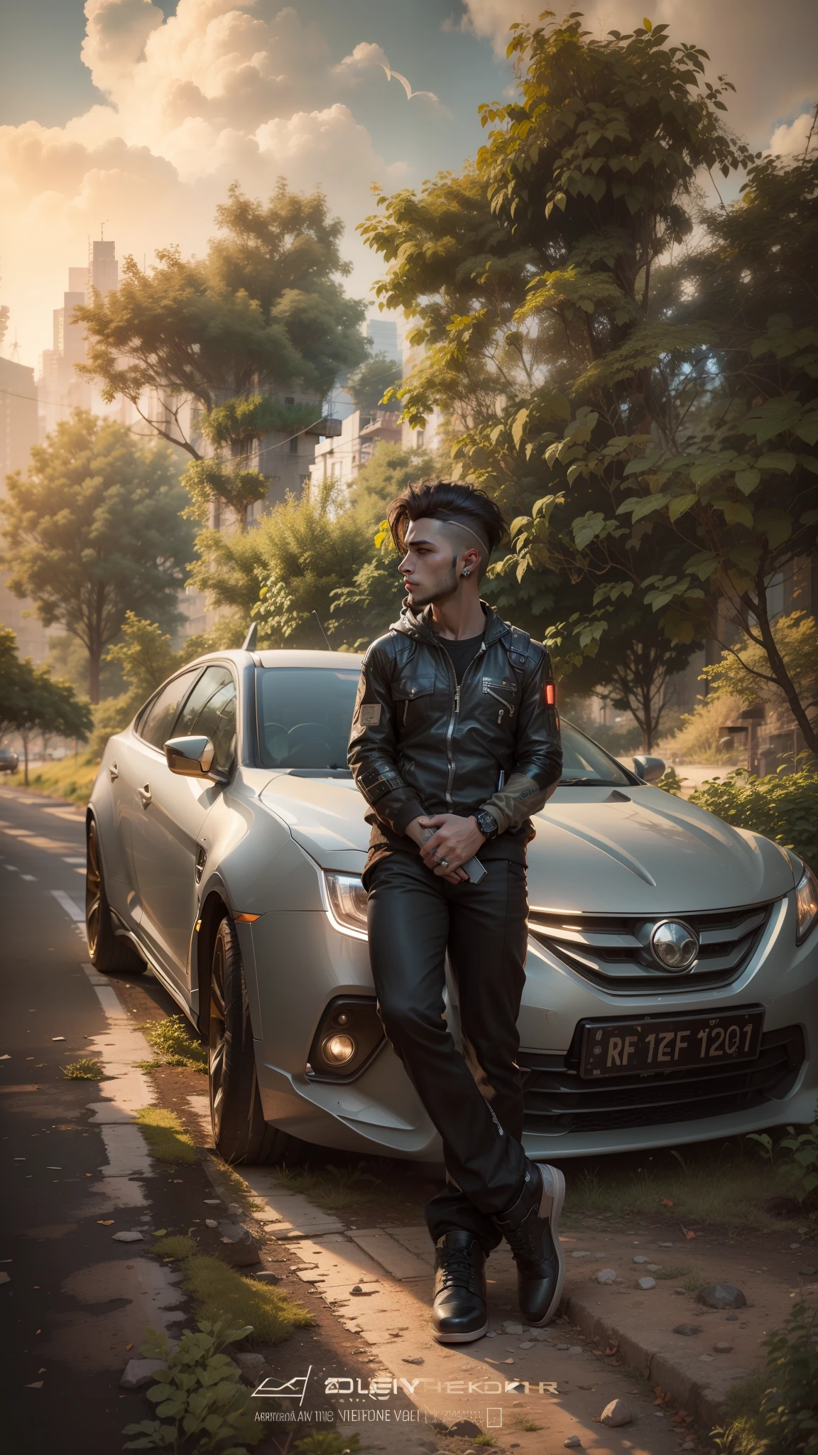 Change background cyberpunk handsome boy, realistic face,  8k ultra realistic face