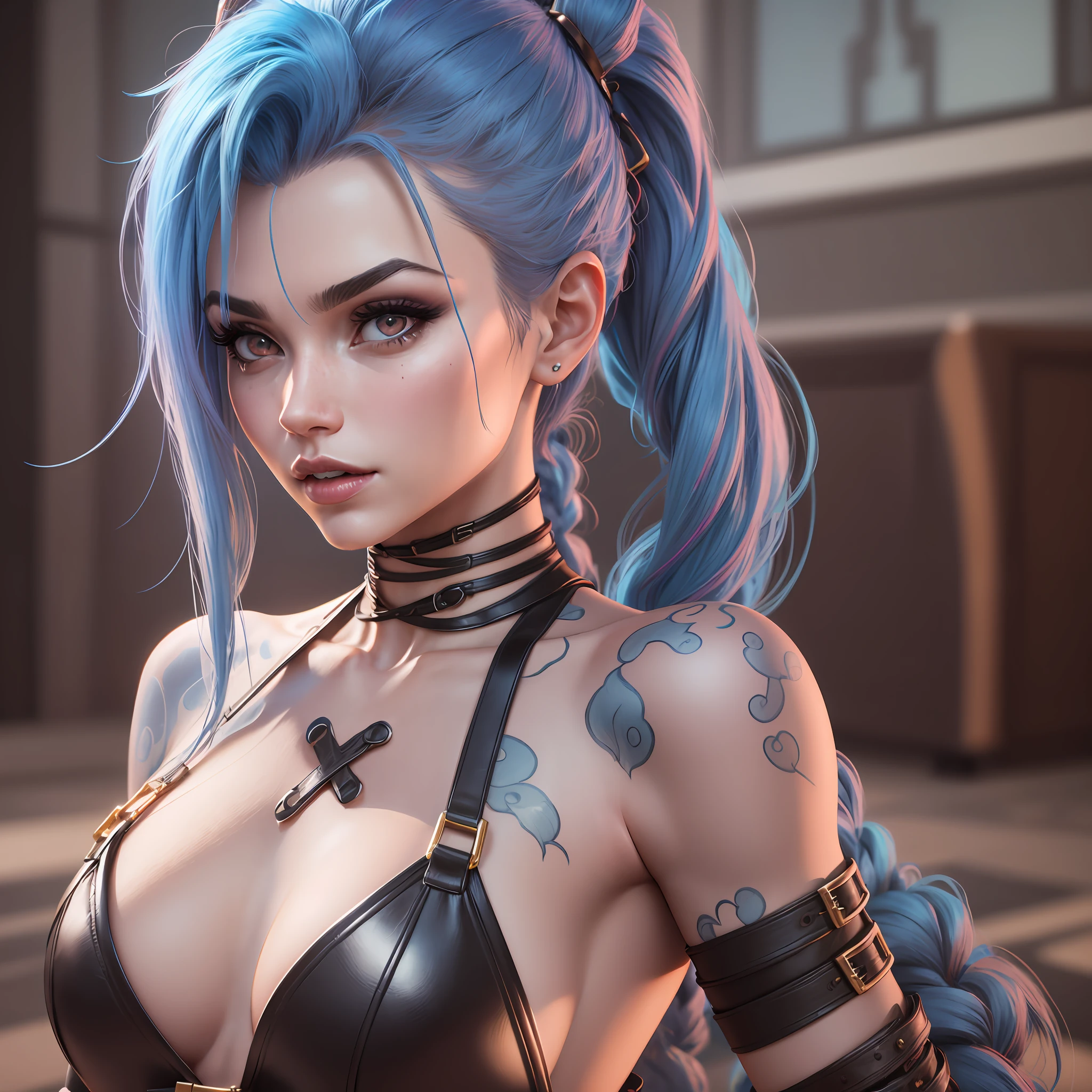 Jinx, sexy, 3d, realistic, 8k