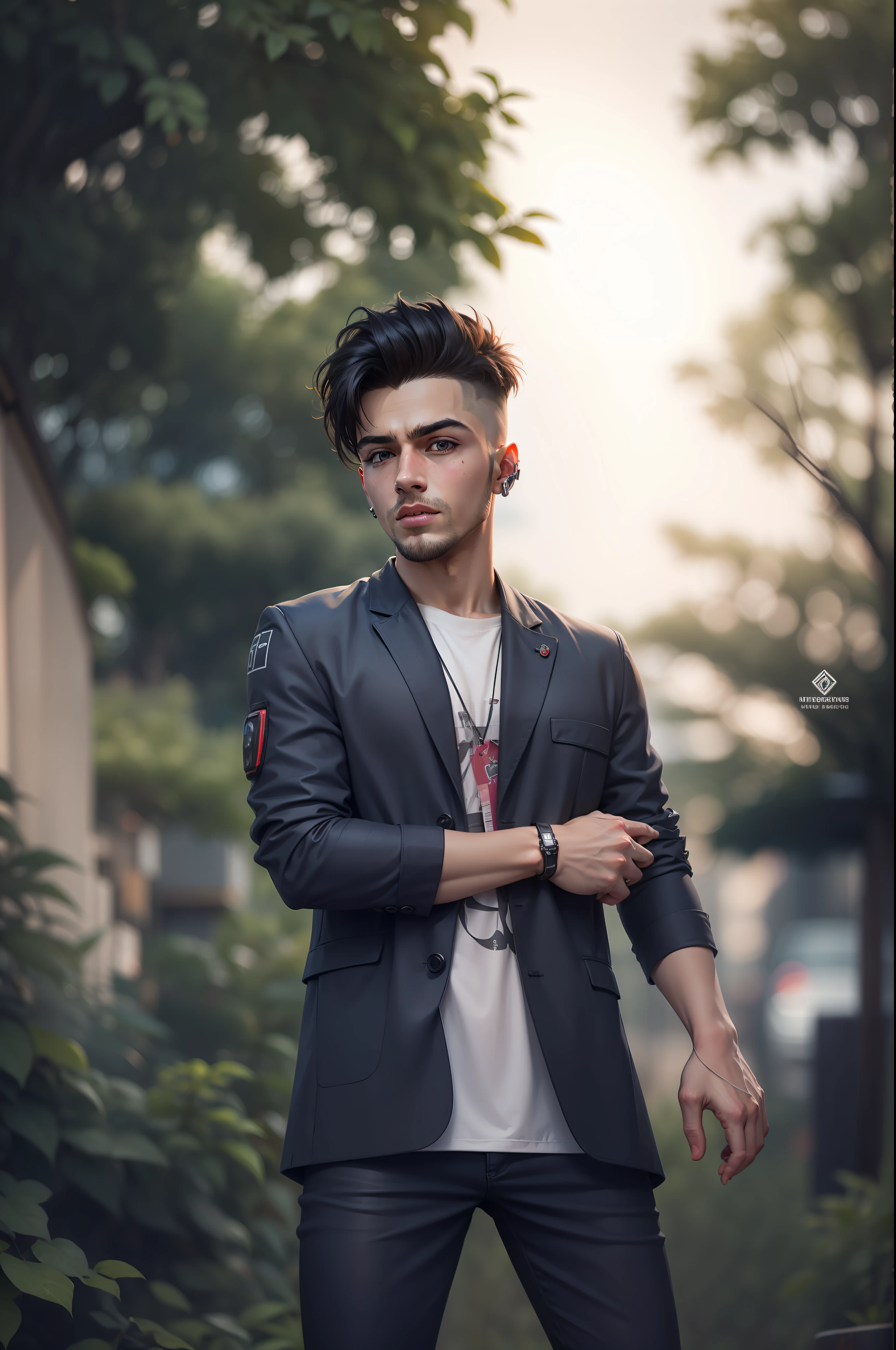 Change Background cyberpunk handsome boy, realistic face, 8k, ultra realistic