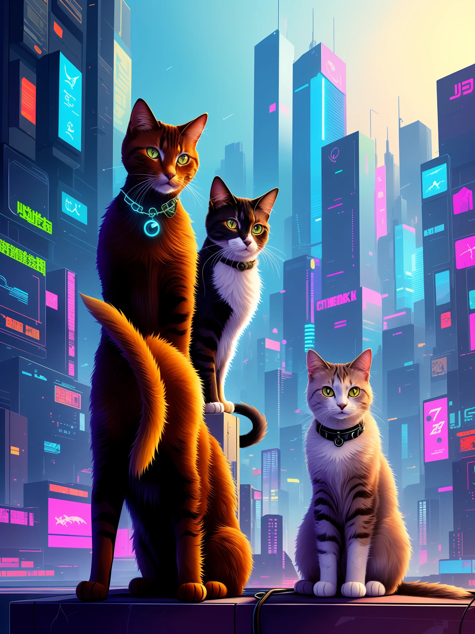 Cyberpunk cats