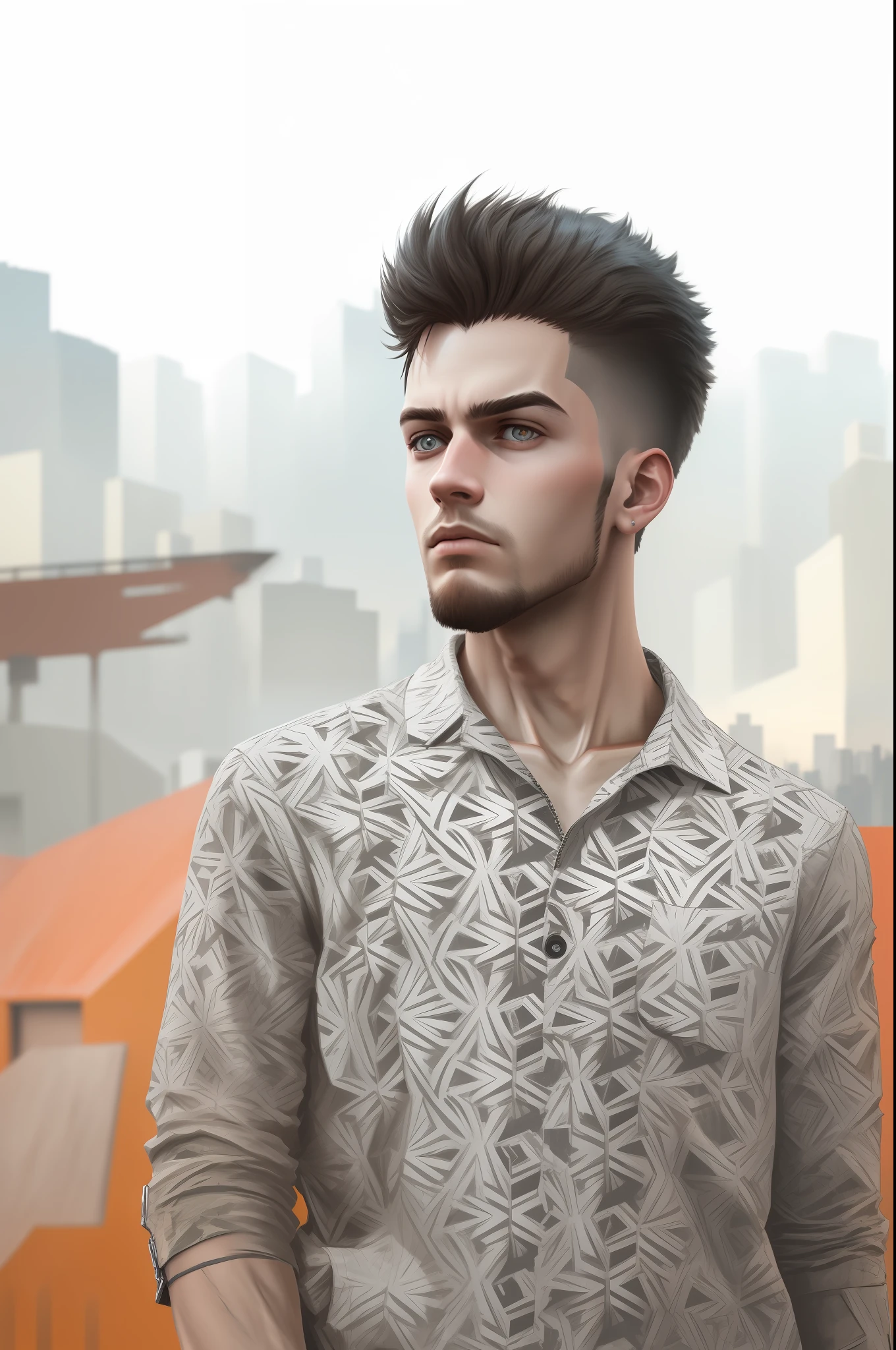 Cyberpunk boy, city background, 8k, ultra realistic, realistic face same to same, cyberpunk color
