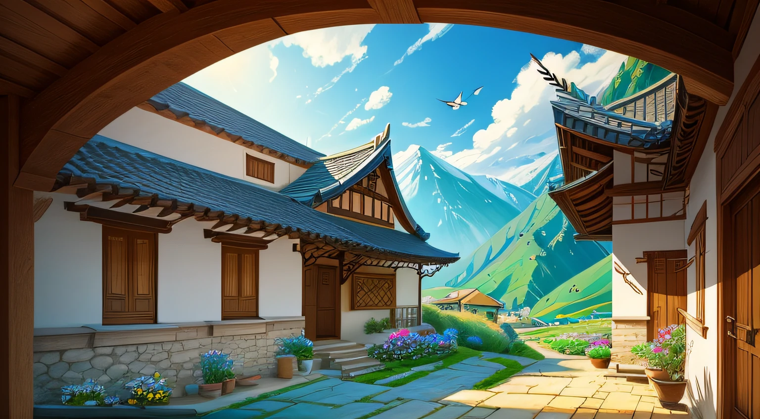 Draw a picture of a swallow flying under the eaves,Lang Lang is still selling warm pictures of flower hairpins --auto