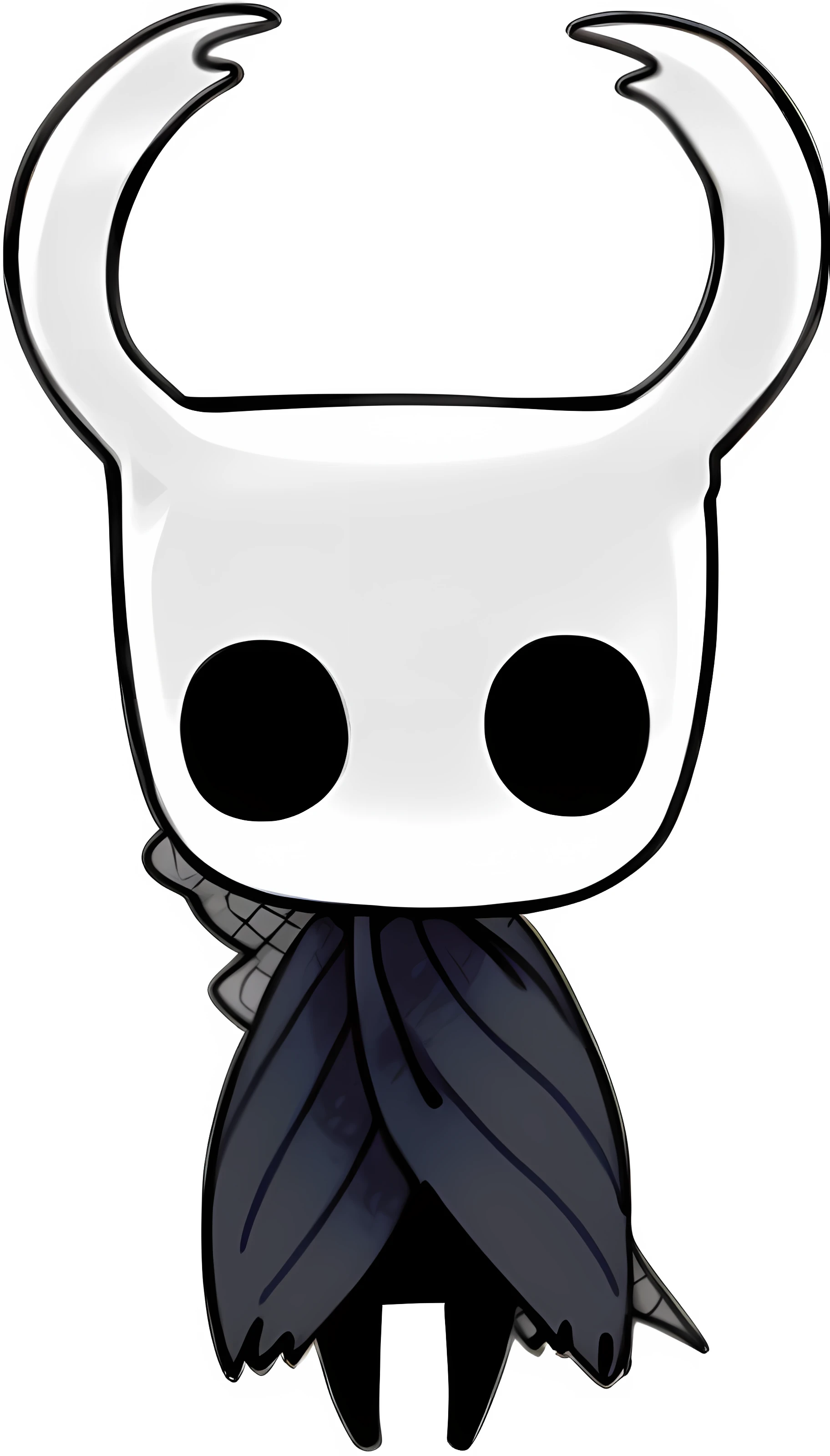 a cartoon of a head with horns and a scarf, O Cavaleiro do Cavaleiro Oco, Retrato do cavaleiro oco, Hornet de Hollow Knight, Estilo cavaleiro oco, Cavaleiro Oco, Arte Conceitual Hollow Knight, como um funko pop |!, como um funko pop | de corpo inteiro!, Hollow Knight Captura de tela, foto de perfil do discord, Discord PFP, cavaleiro da lua, PNG descompactado, funko pop |