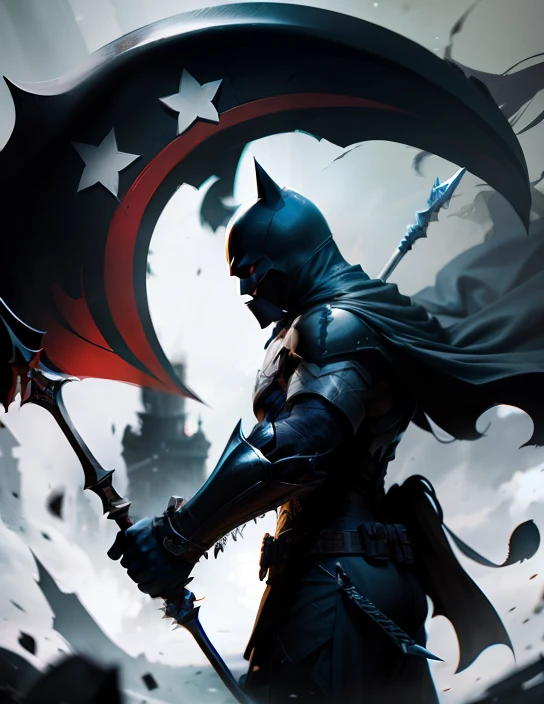 Dark style knight side face with spear --auto
